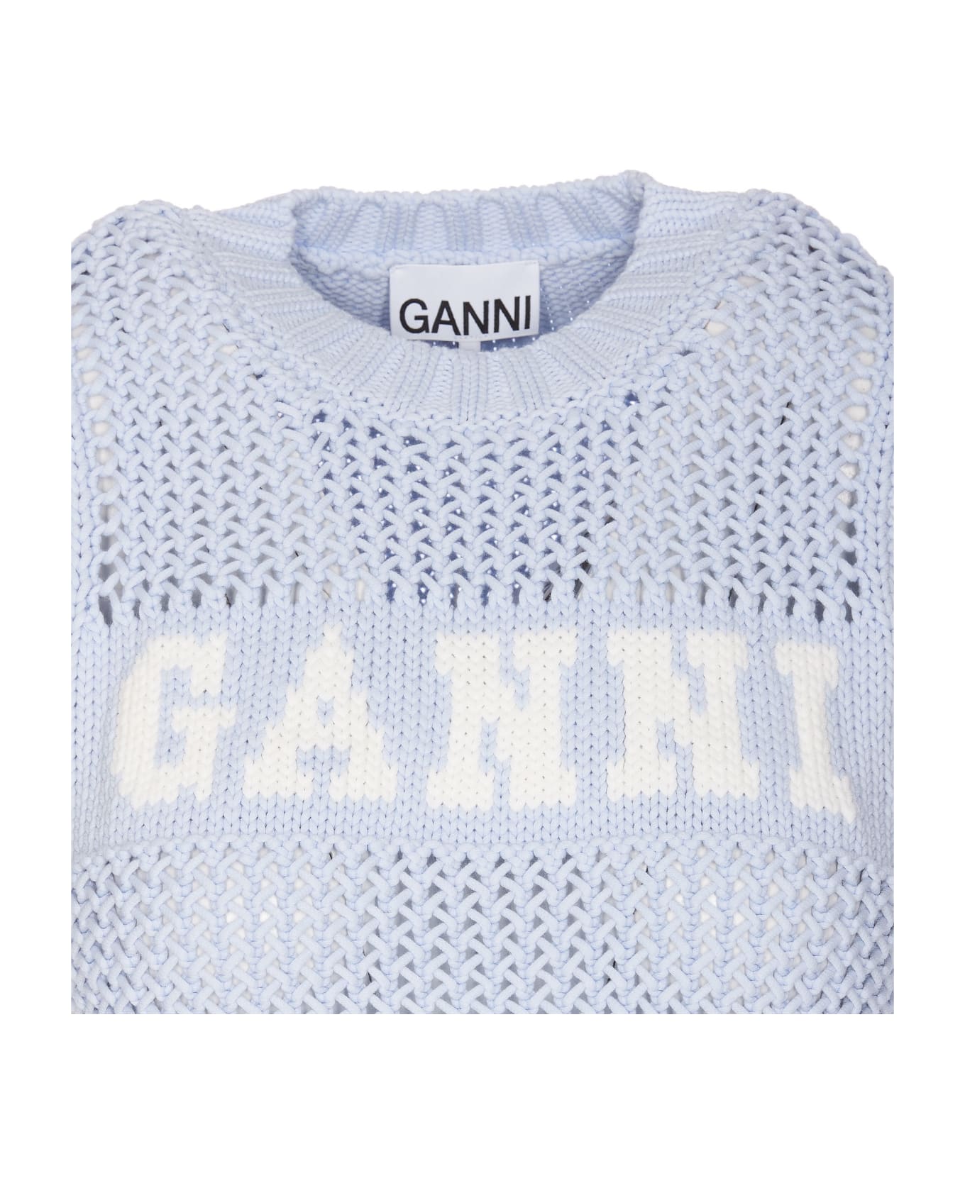 Ganni Logo Knitted Vest - Purple