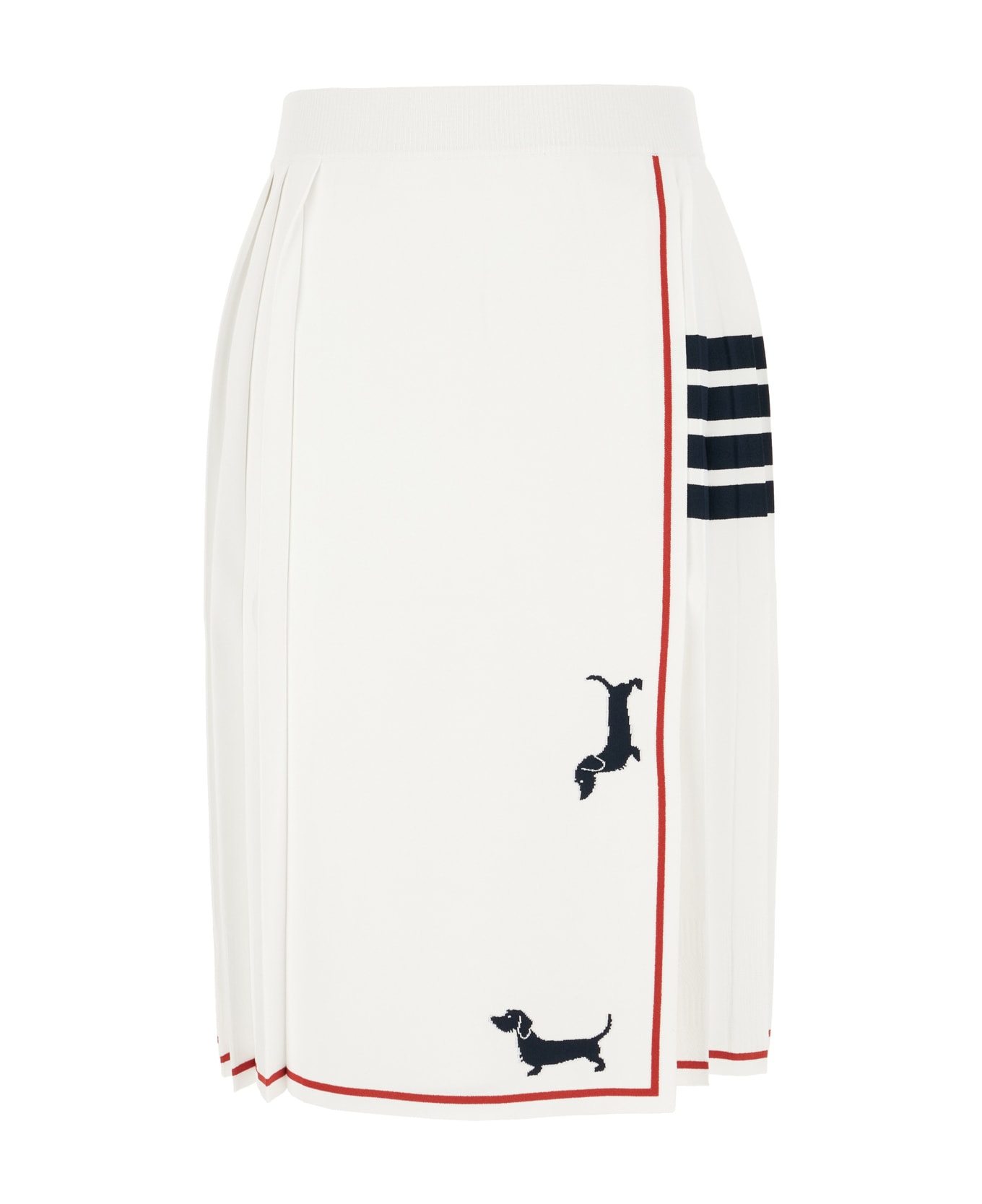 Thom Browne White Viscose Blend Skirt - WHITE