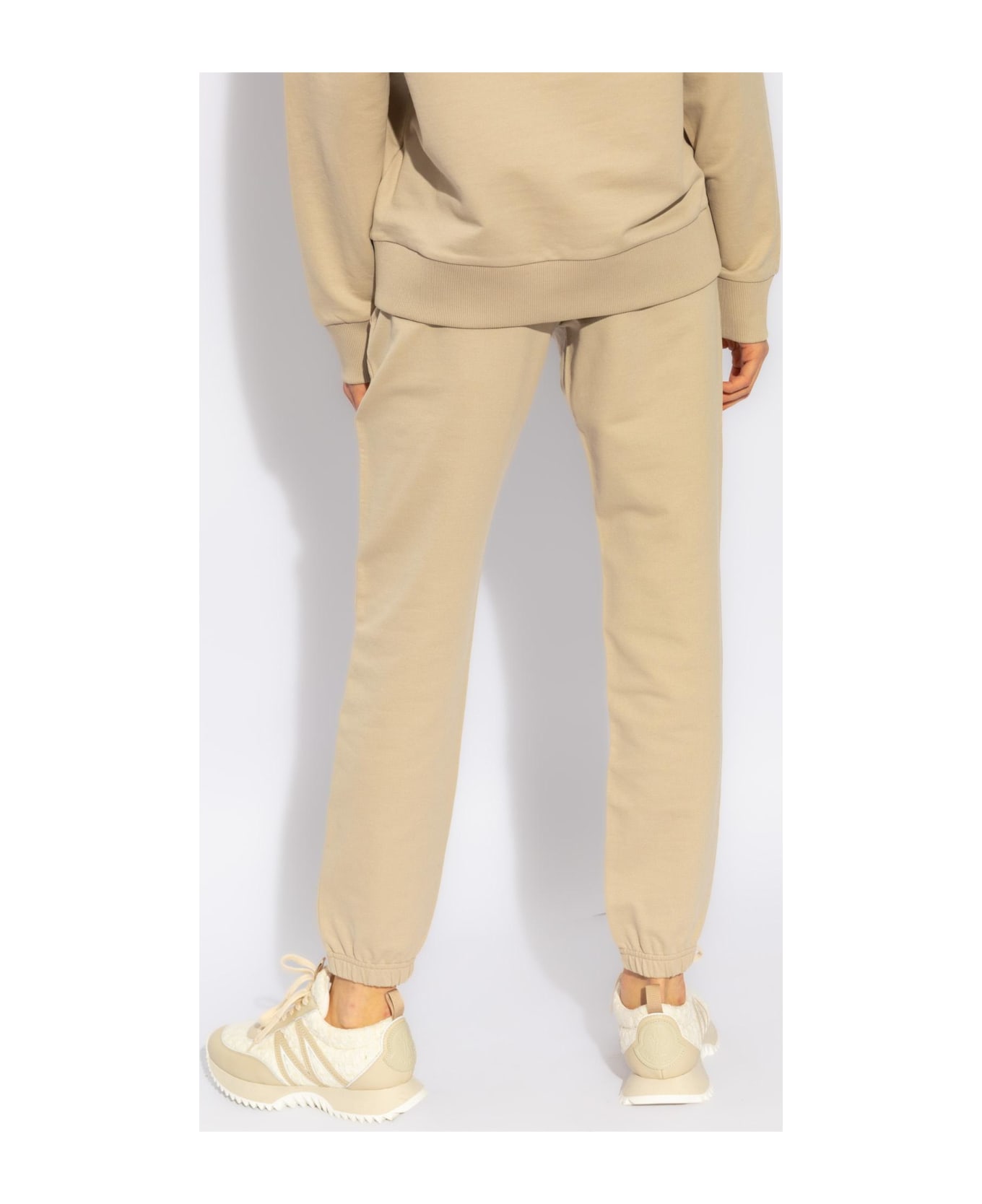 Moncler Sweatpants With Logo - Beige