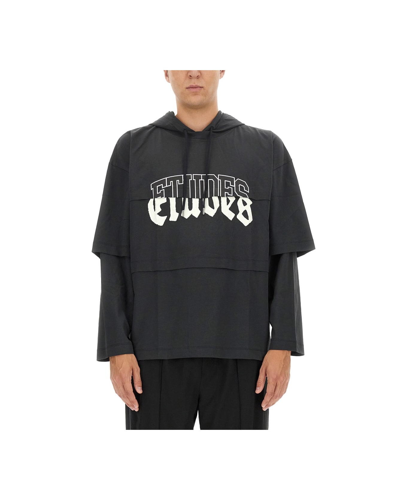 Études Sweatshirt With Logo - BLACK フリース