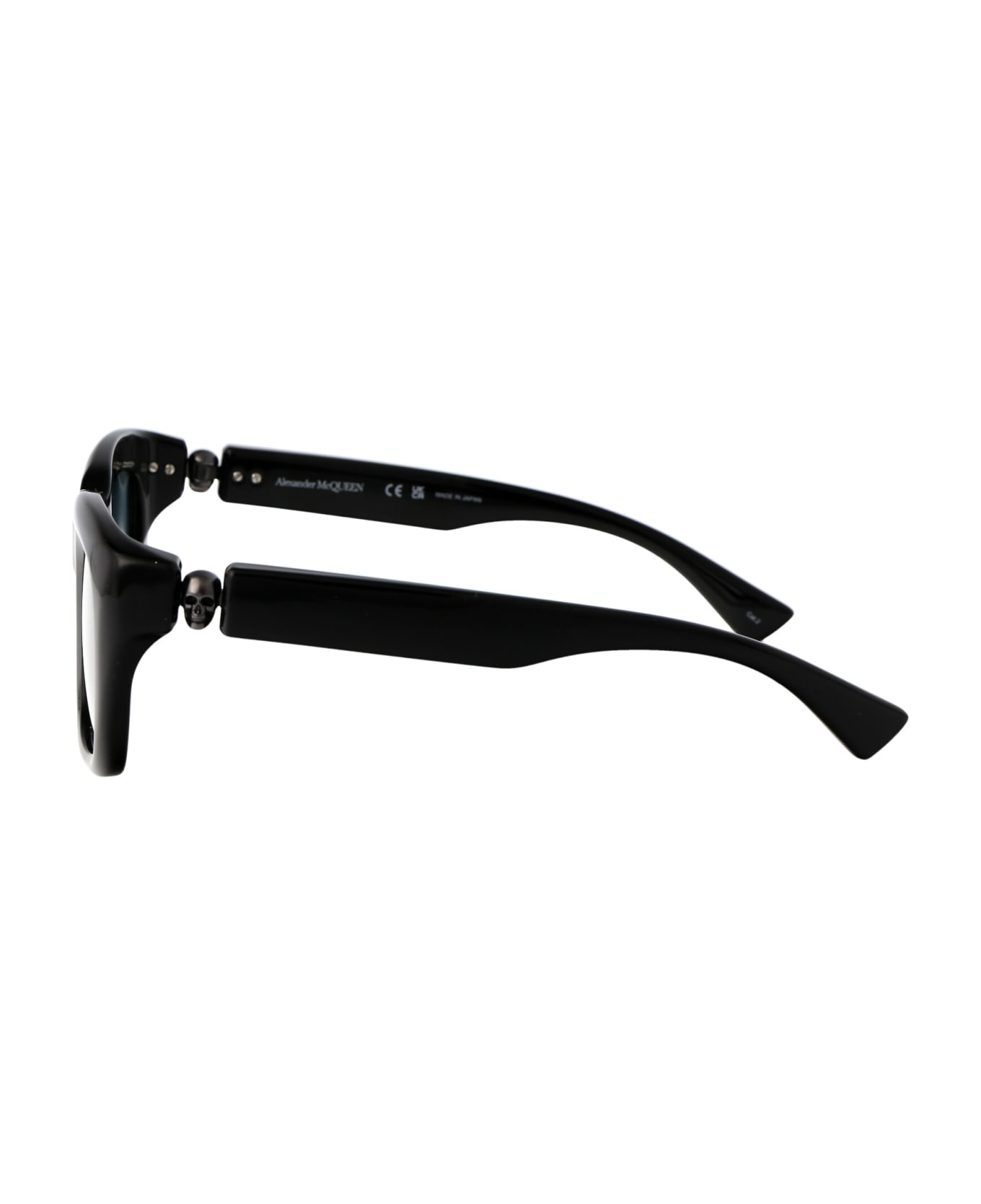 Alexander McQueen Eyewear Am0431s Sunglasses - 004 BLACK BLACK GREEN サングラス