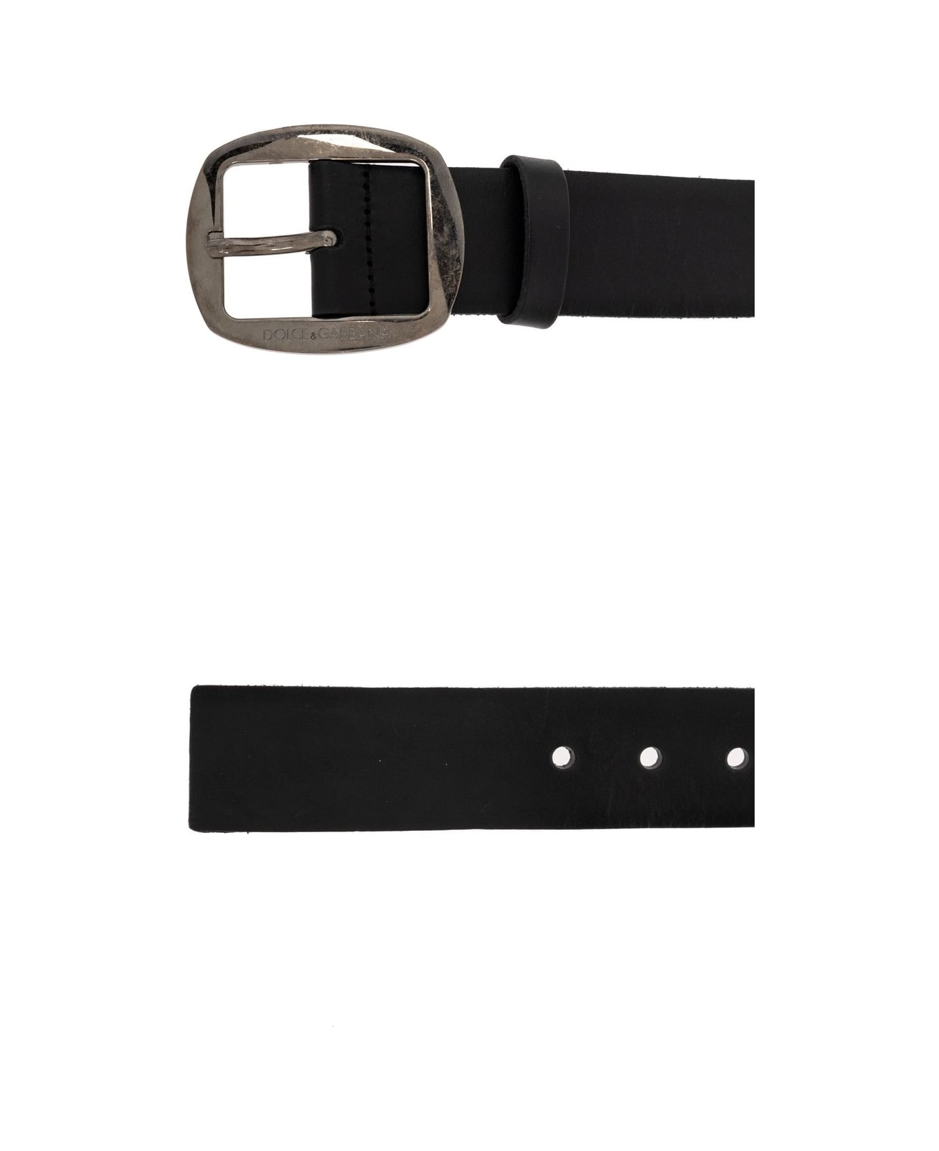 Dolce 
Gabbana Logo Engraved Belt - Nero