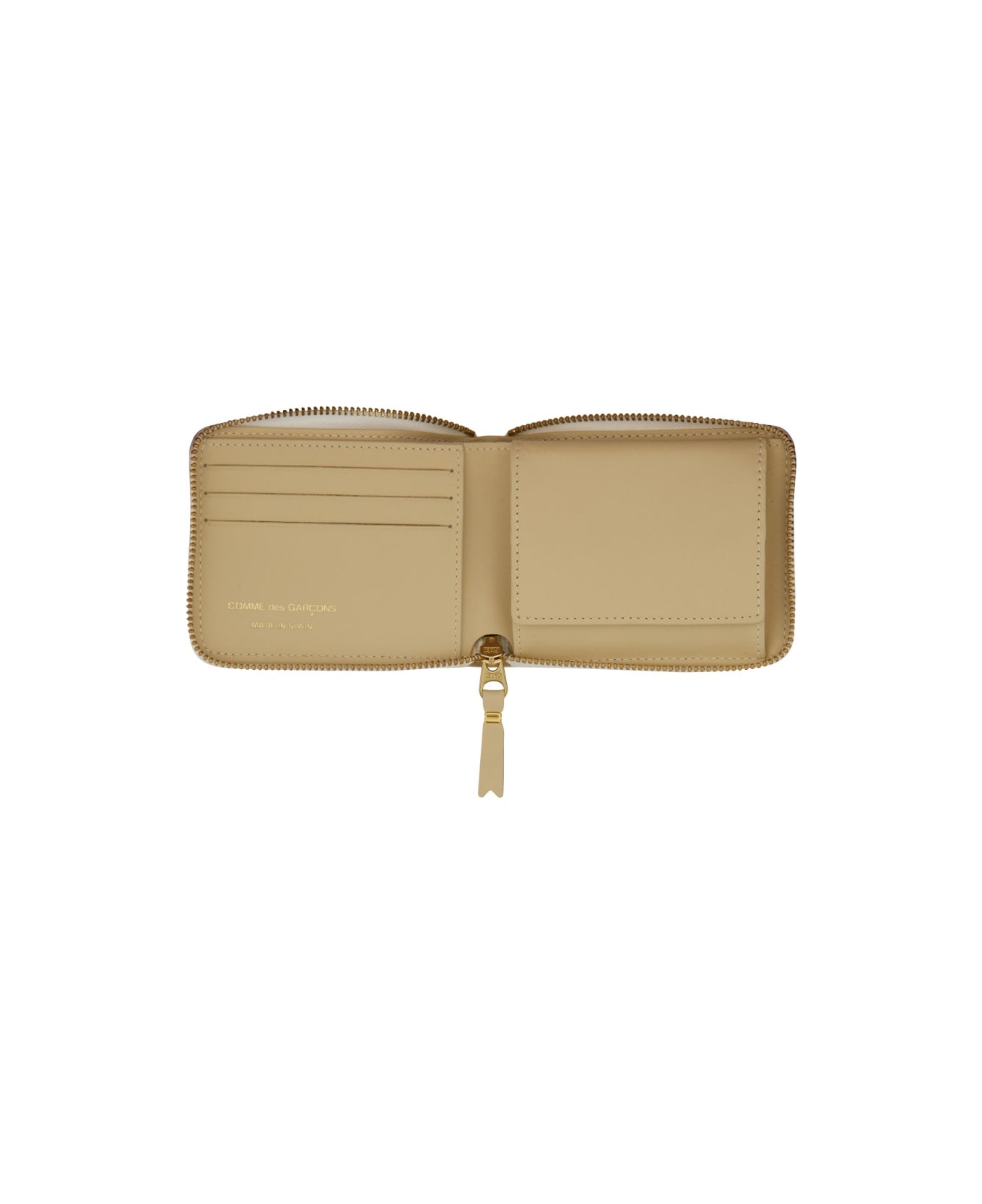 Comme des Garçons Wallet Leather Wallet - IVORY