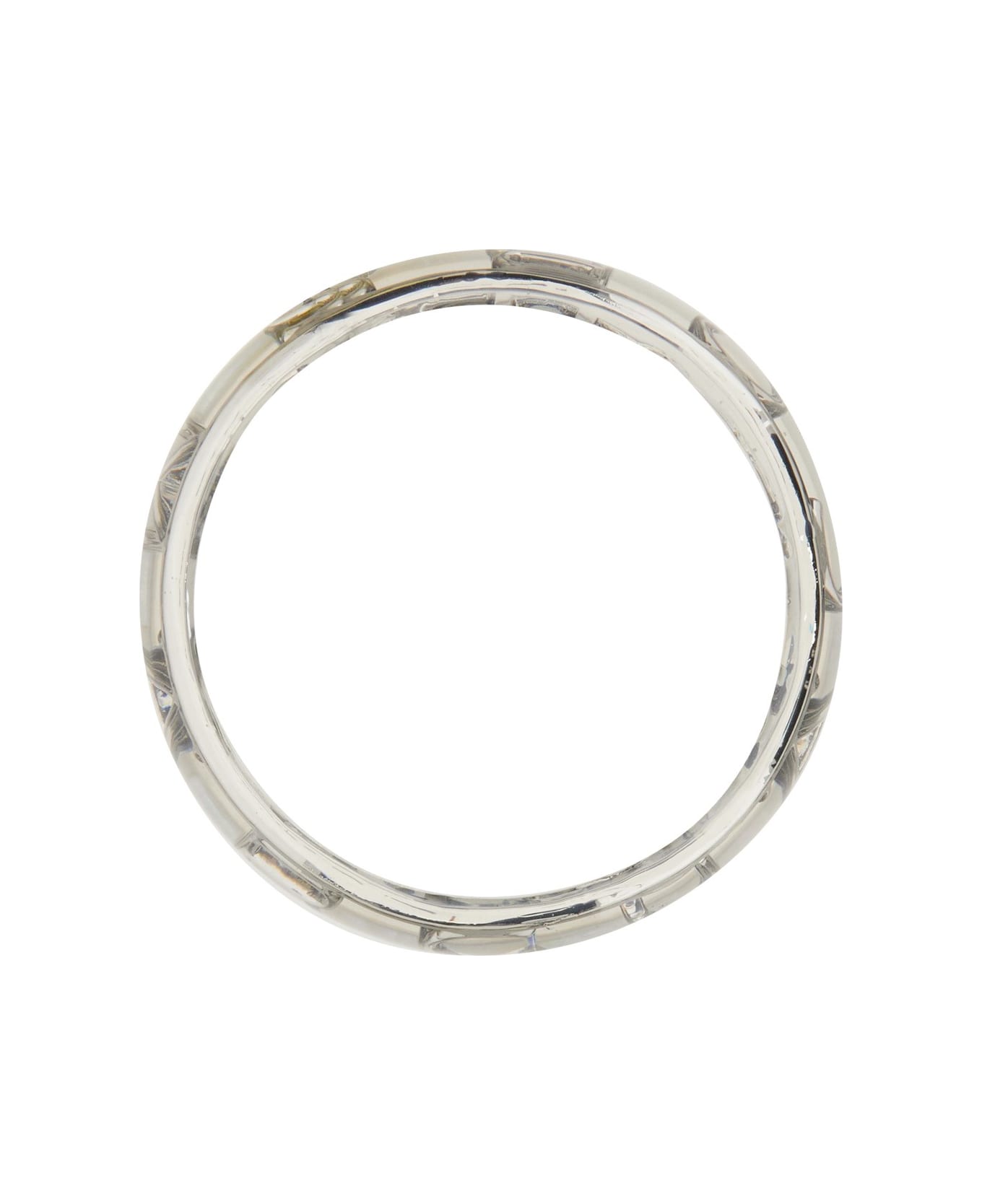 Marc Jacobs The Monogram Bangle Bracelet - Clear Silver