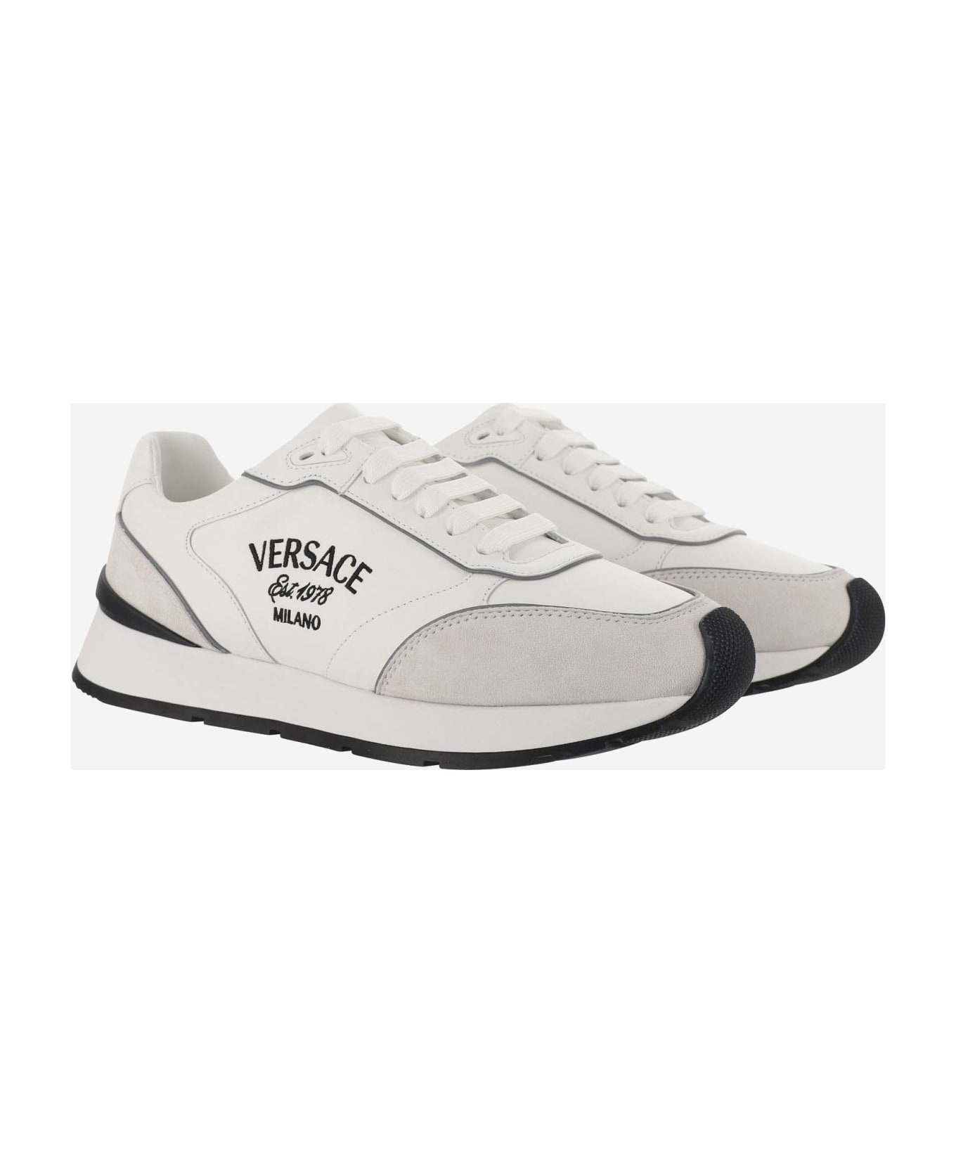 Versace Milano Runner Sneakers - WHITE