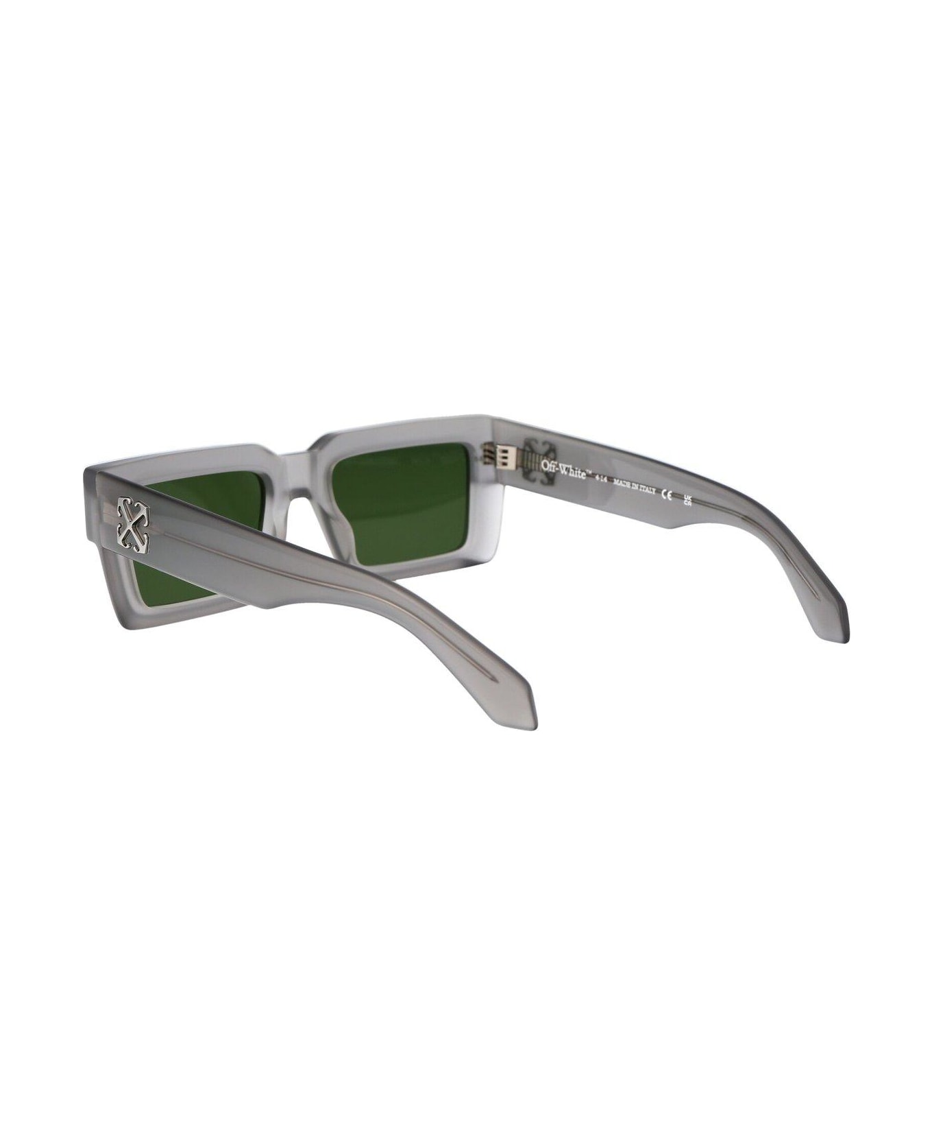 Off-White Rectangular Frame Sunglasses - Grigio e Verde