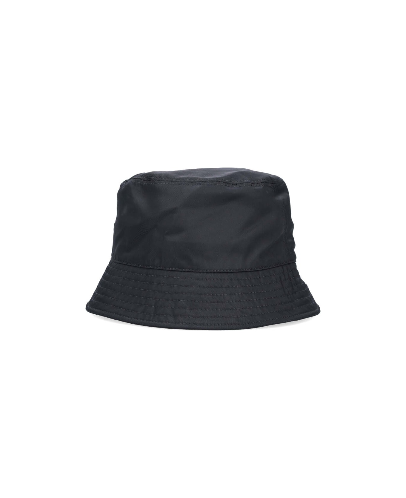 Dolce & Gabbana Bucket Hat With Logo Plaque - Black