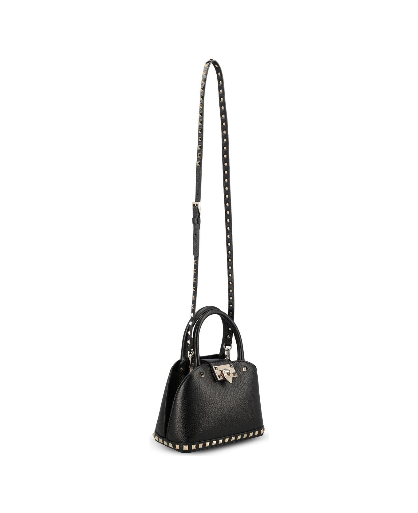 Valentino Garavani Garavani Rockstud Foldover Top Tote Bag - Black