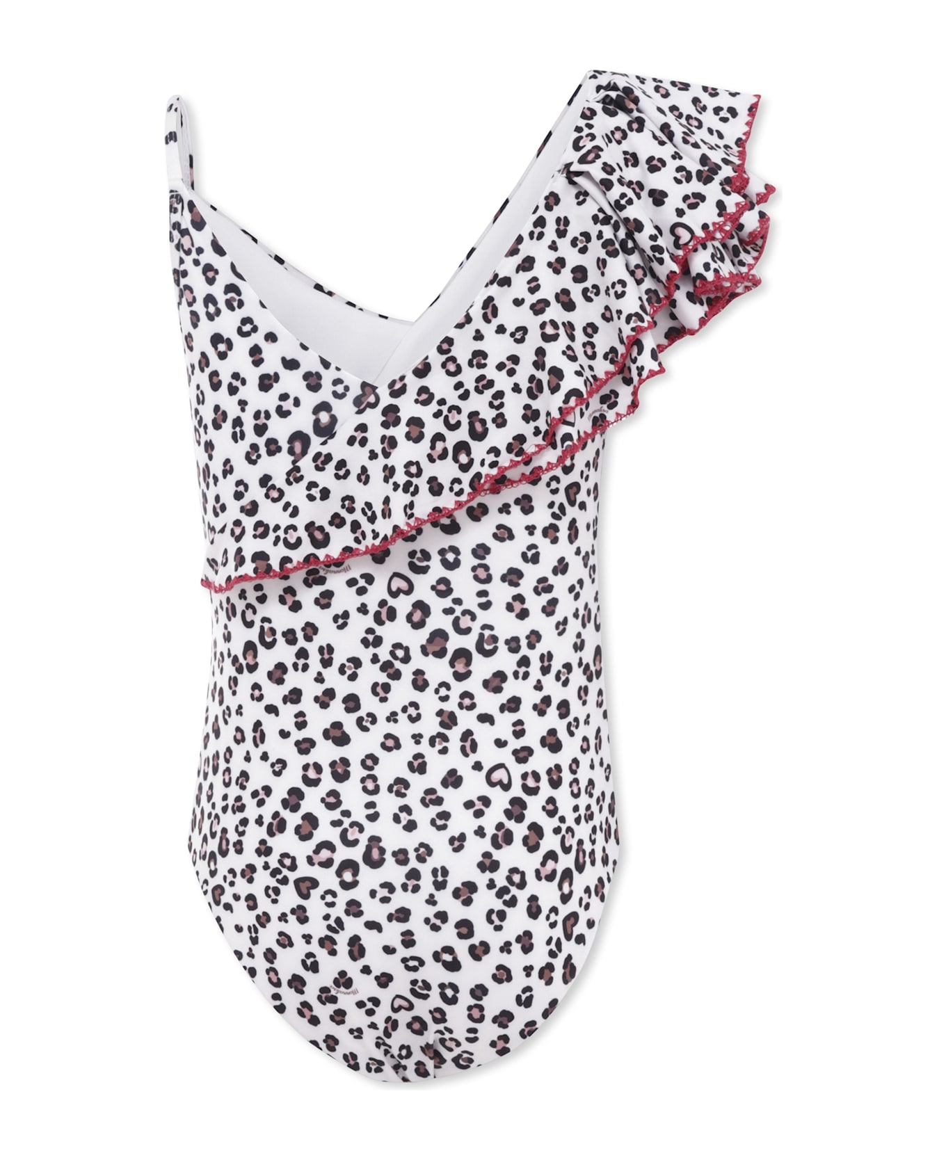 Monnalisa Beige Swimsuit For Girl - Beige
