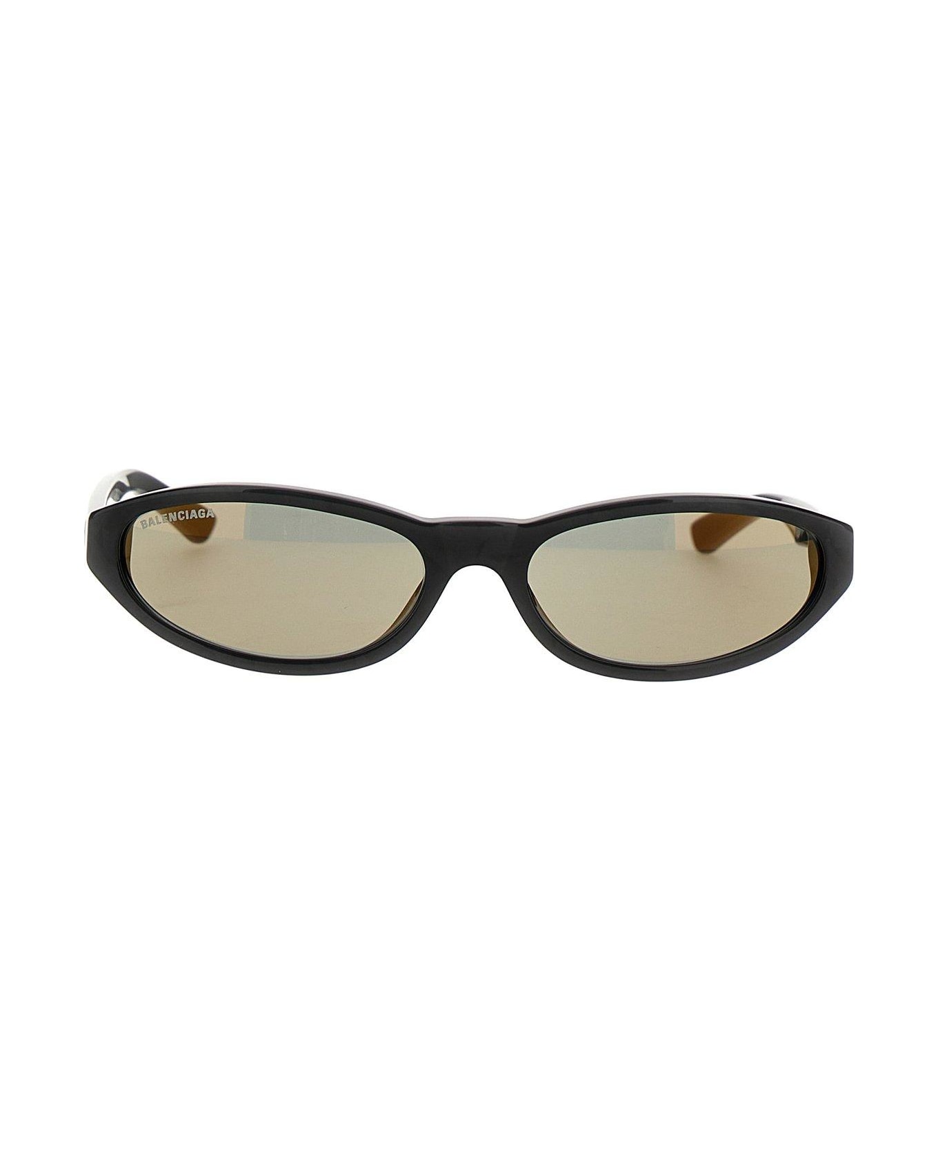 Balenciaga Neo Round Sunglasses - Black Pearl/mirr