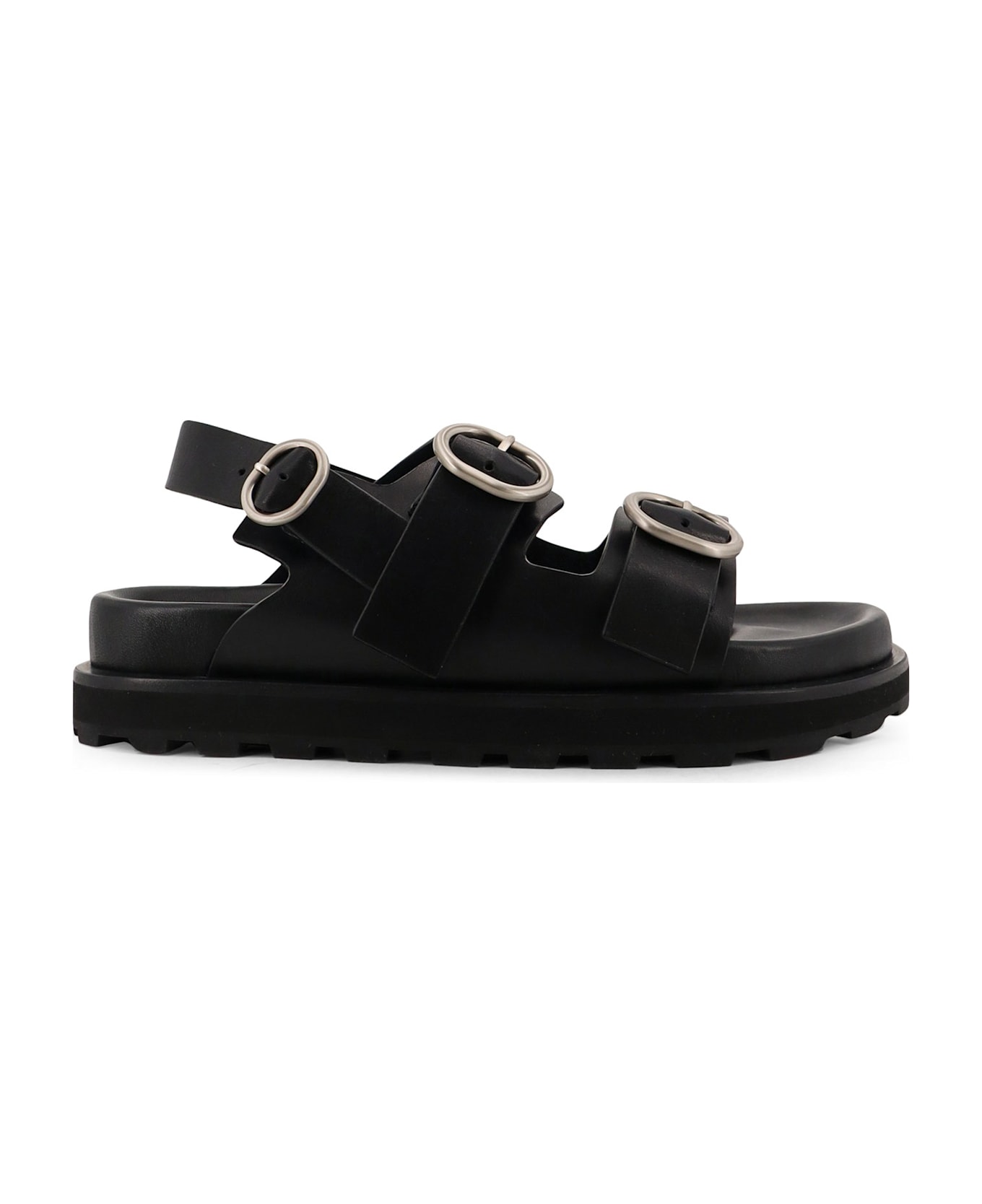 Jil Sander Leather Sandals - Black