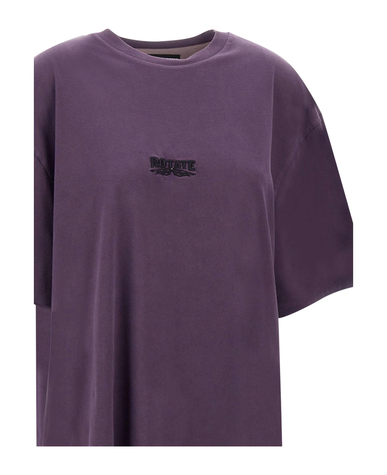 Rotate by Birger Christensen "enzyme" Cotton T-shirt - PURPLE Tシャツ
