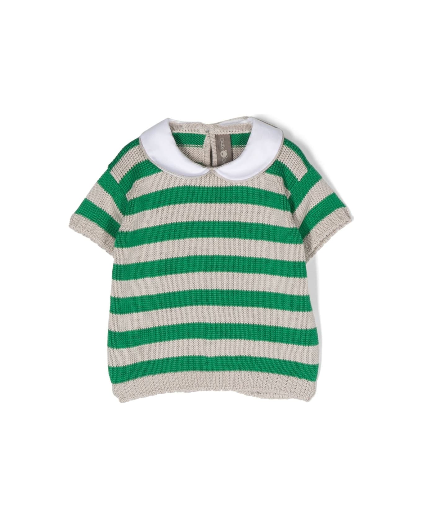 Little Bear Striped Shirt - Green Tシャツ＆ポロシャツ