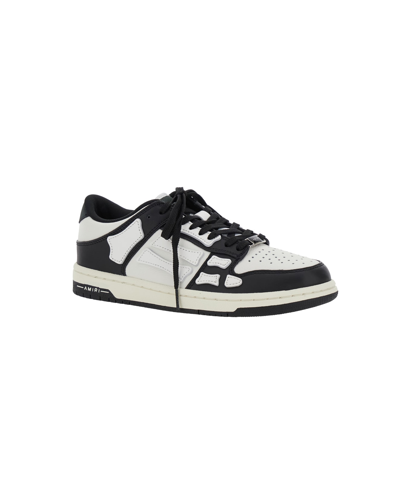 AMIRI Skel Top Low - White/black