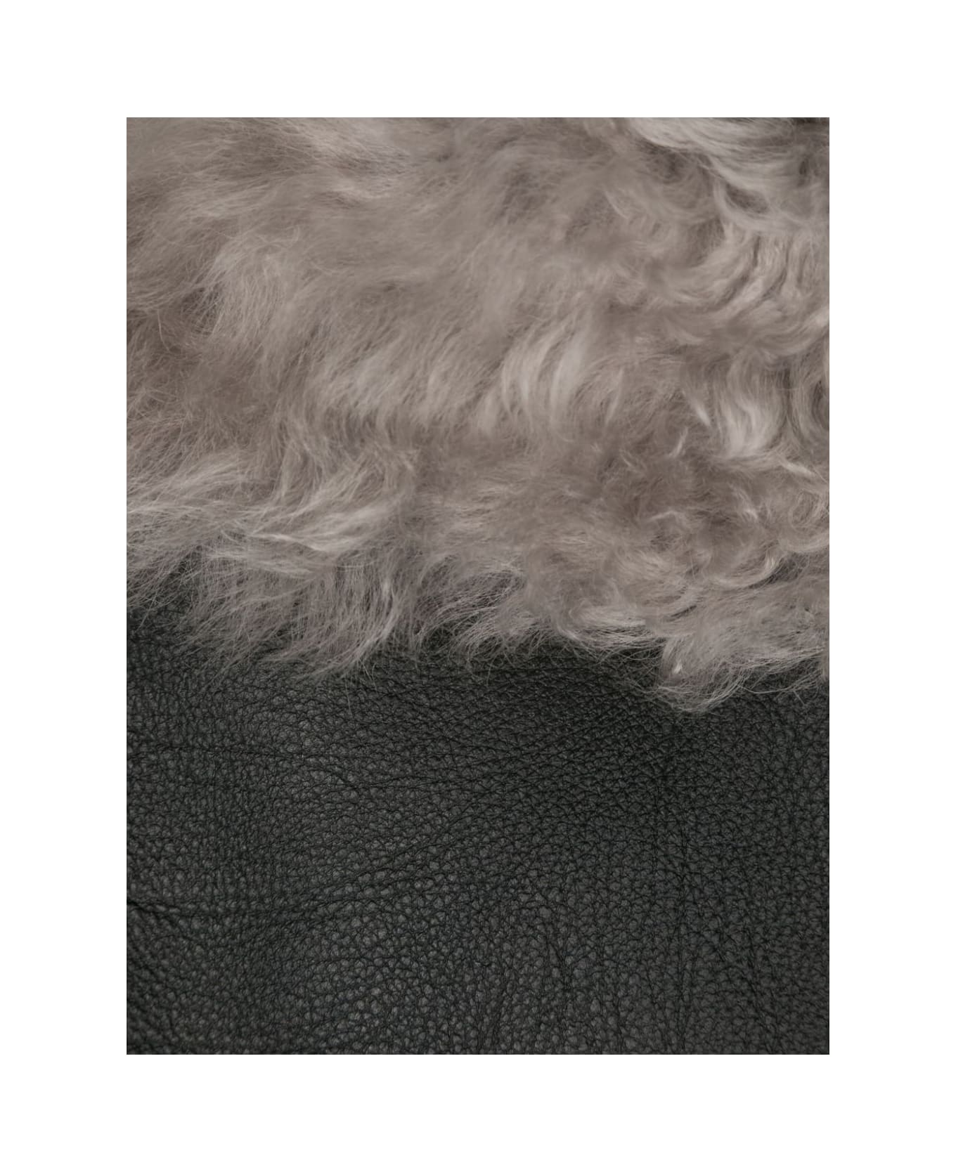Rick Owens Leahter Shearling Cape - Black