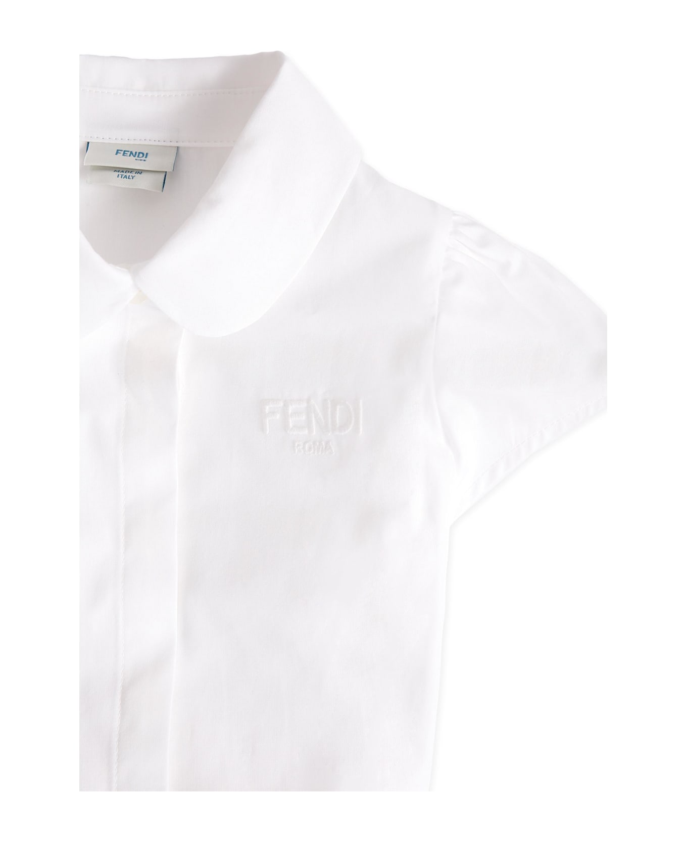Fendi White And Pink Dress For Baby Girl - Pink