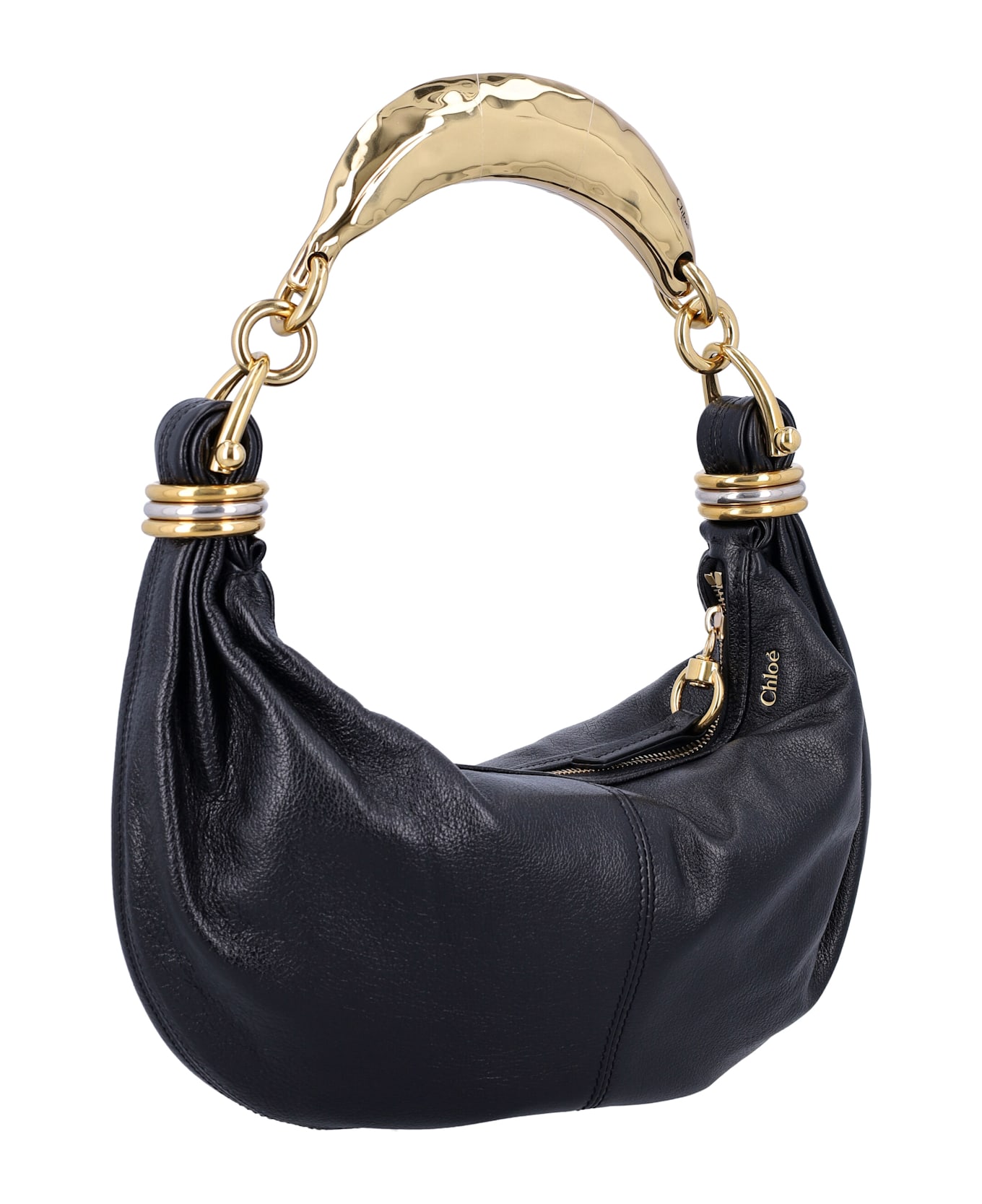 Chloé Small Bracelet Hobo Bag - BLACK