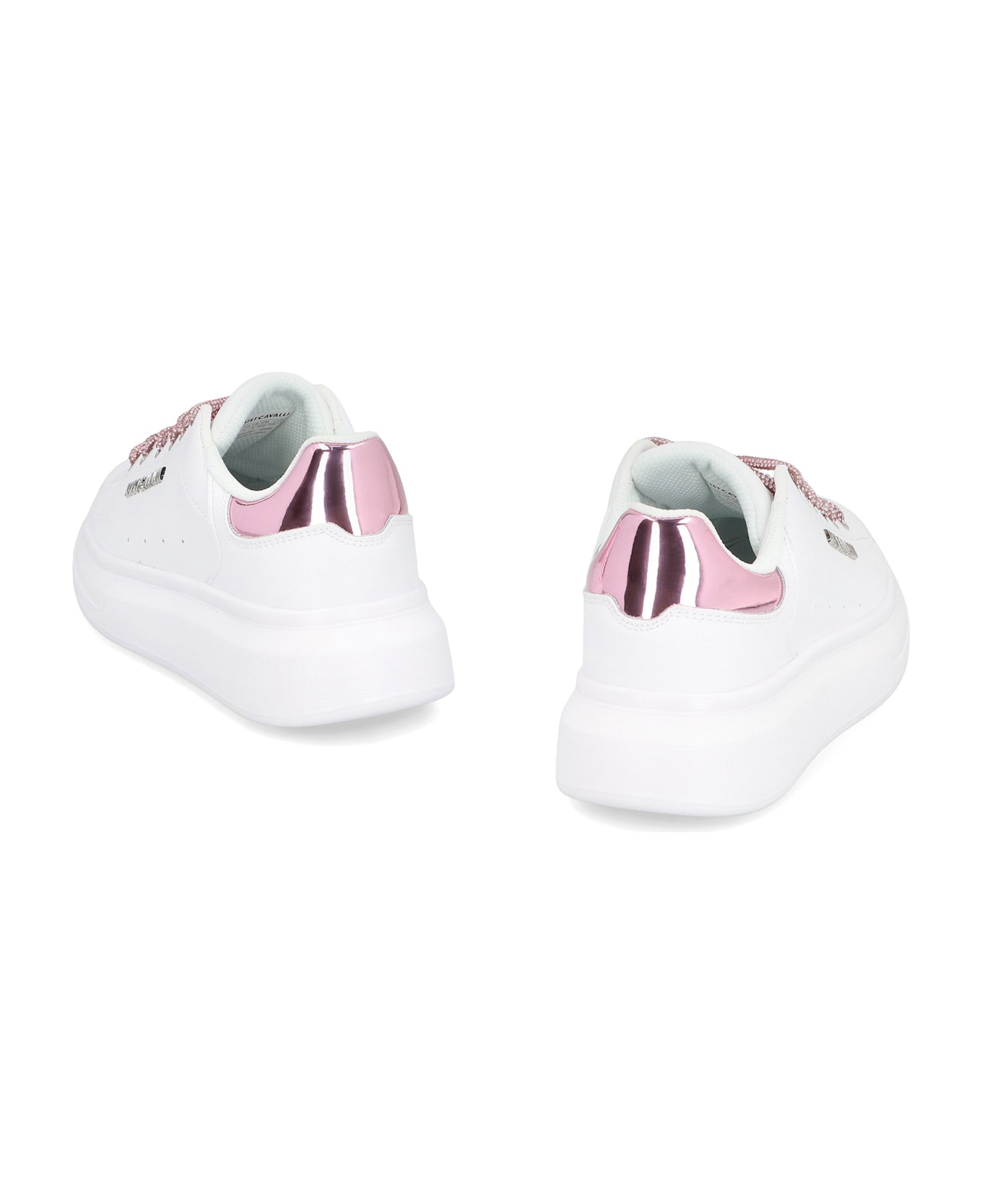 Just Cavalli Leather Low-top Sneakers - White