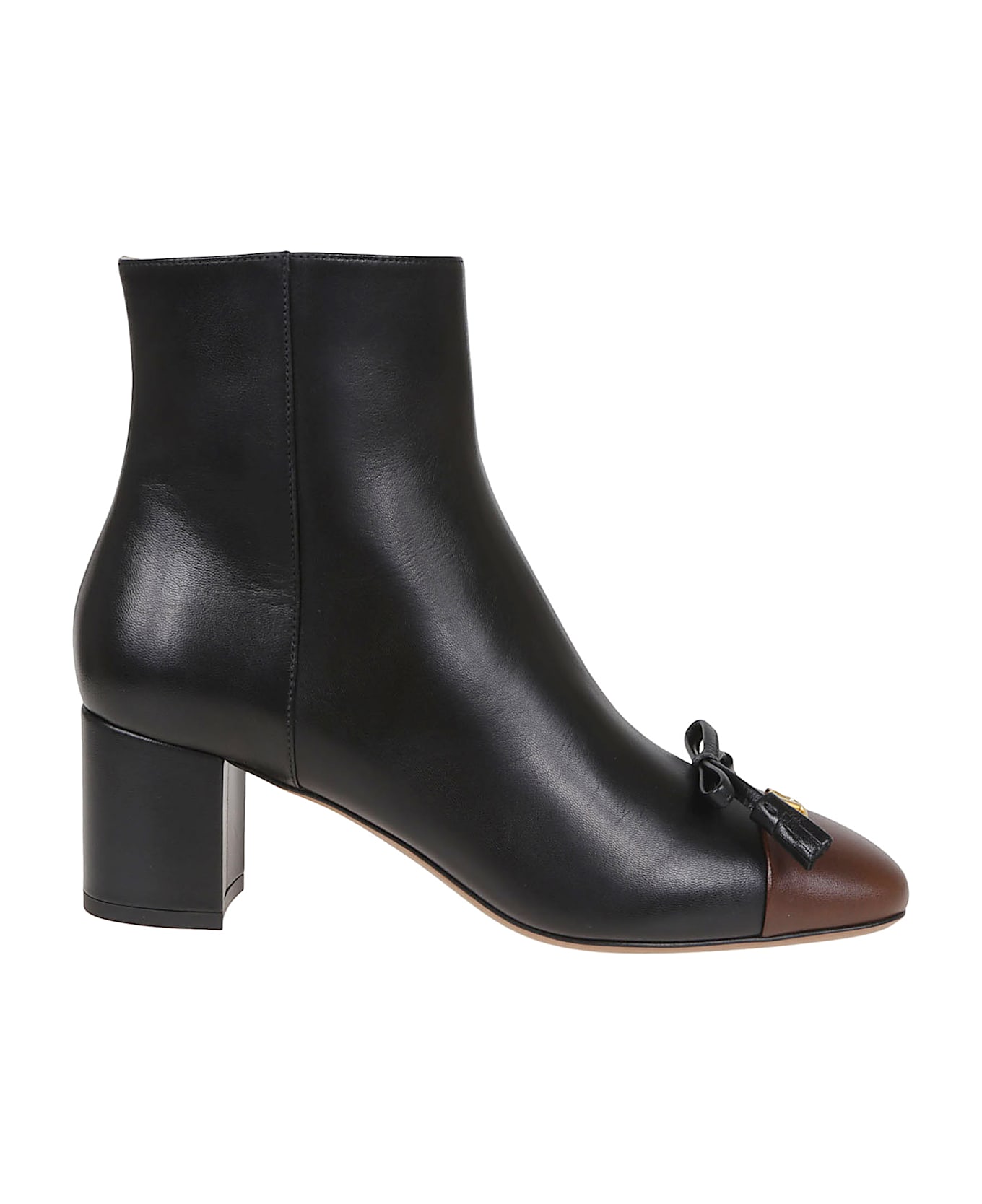 Valentino Garavani Bootie Vg Valet Du Roi T. 60 - Bxv Nero Light Coffee