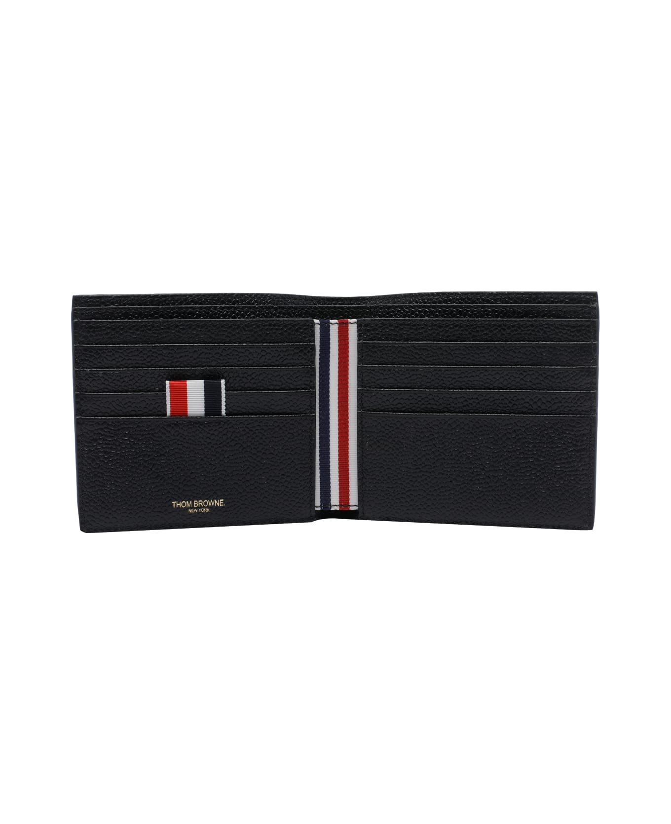 Thom Browne Pebble Grain Embroidery Goose Wallet - Black