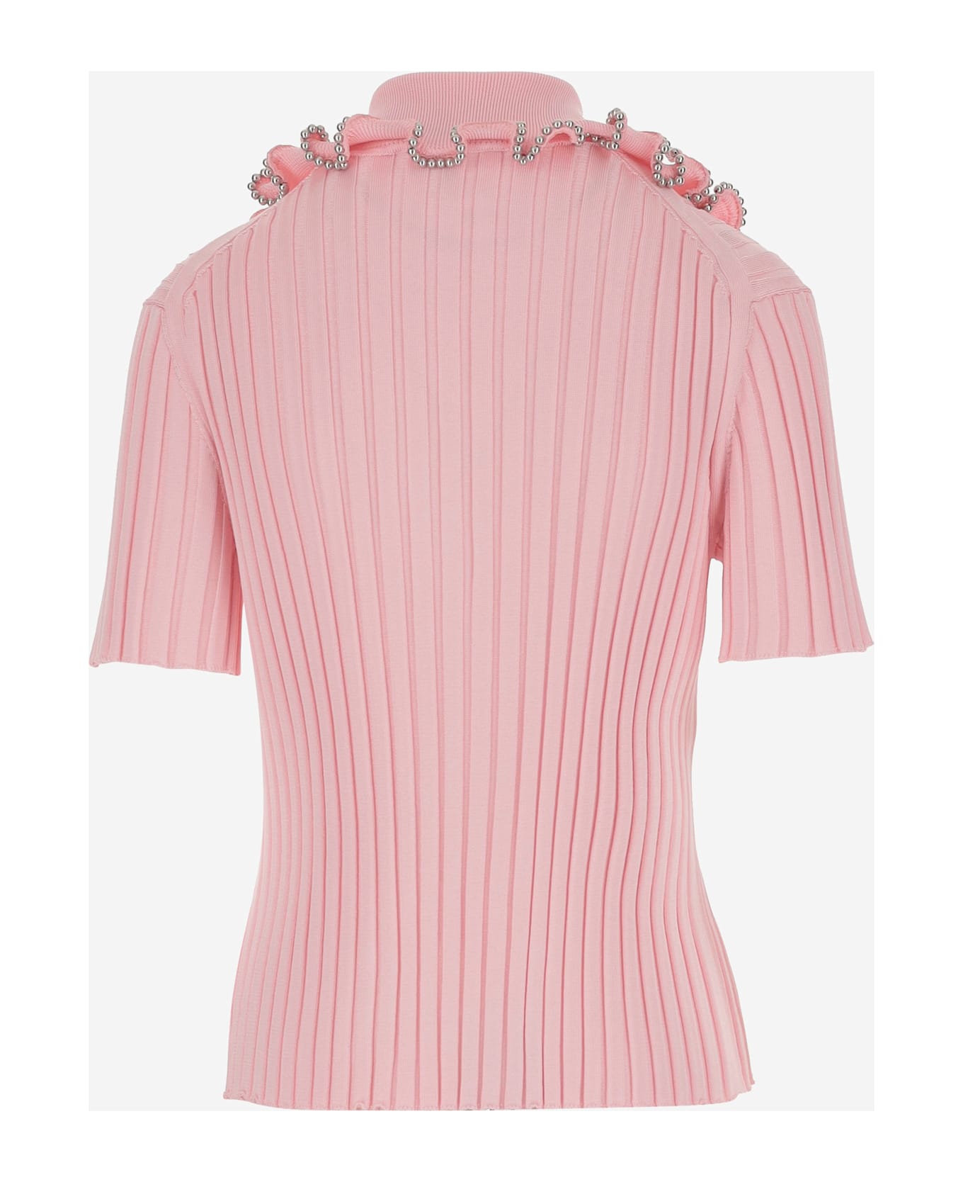 Jil Sander Viscose Polo Shirt - Pink