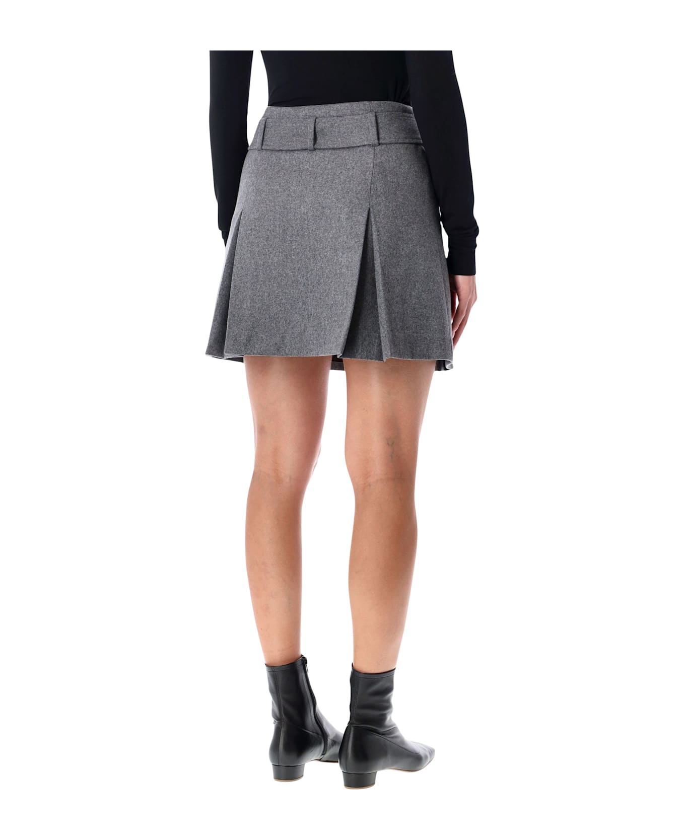 A.P.C. Cecile Wool Mini Skirt - HEATER GREY