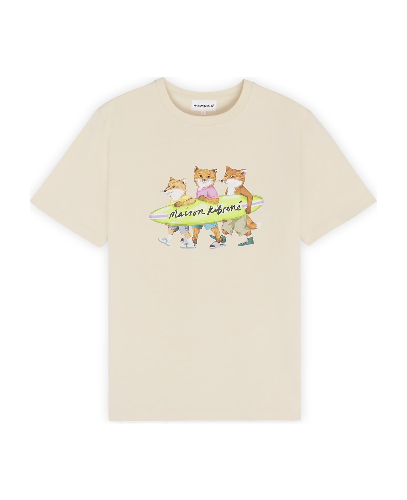 Maison Kitsuné Surfing Foxes Comfort Tee-shirt - Paper