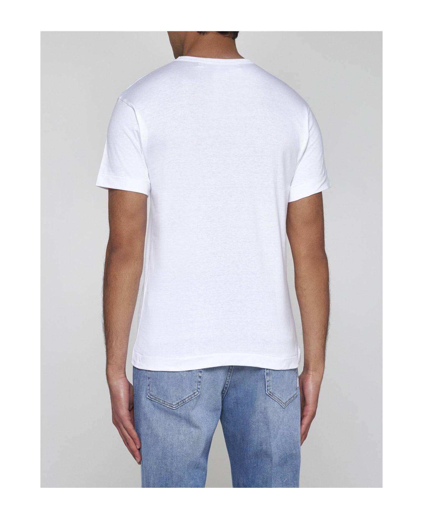 Comme des Garçons Heart Patch Cotton T-shirt - White