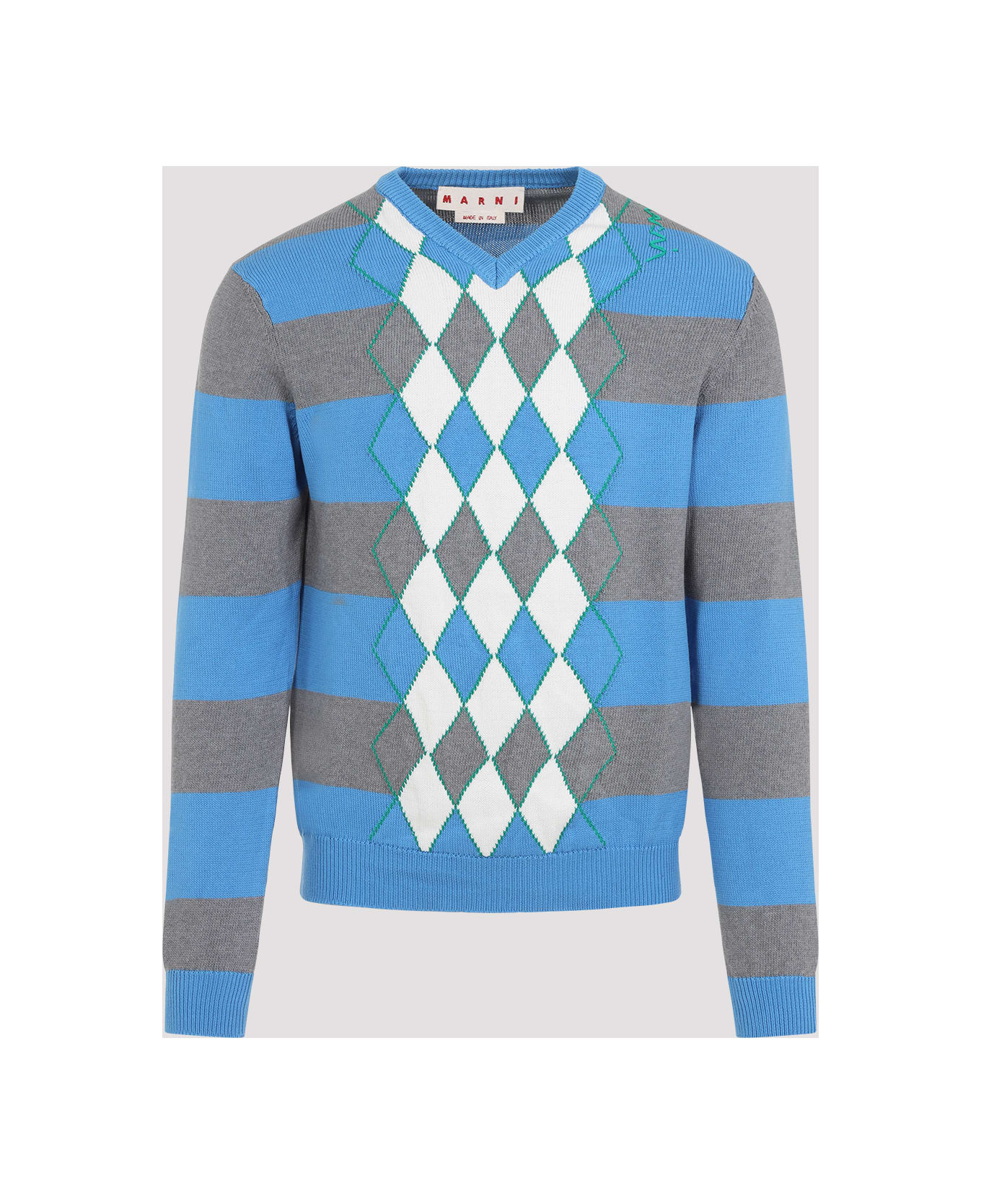 Marni V Neck Sweater - Azure