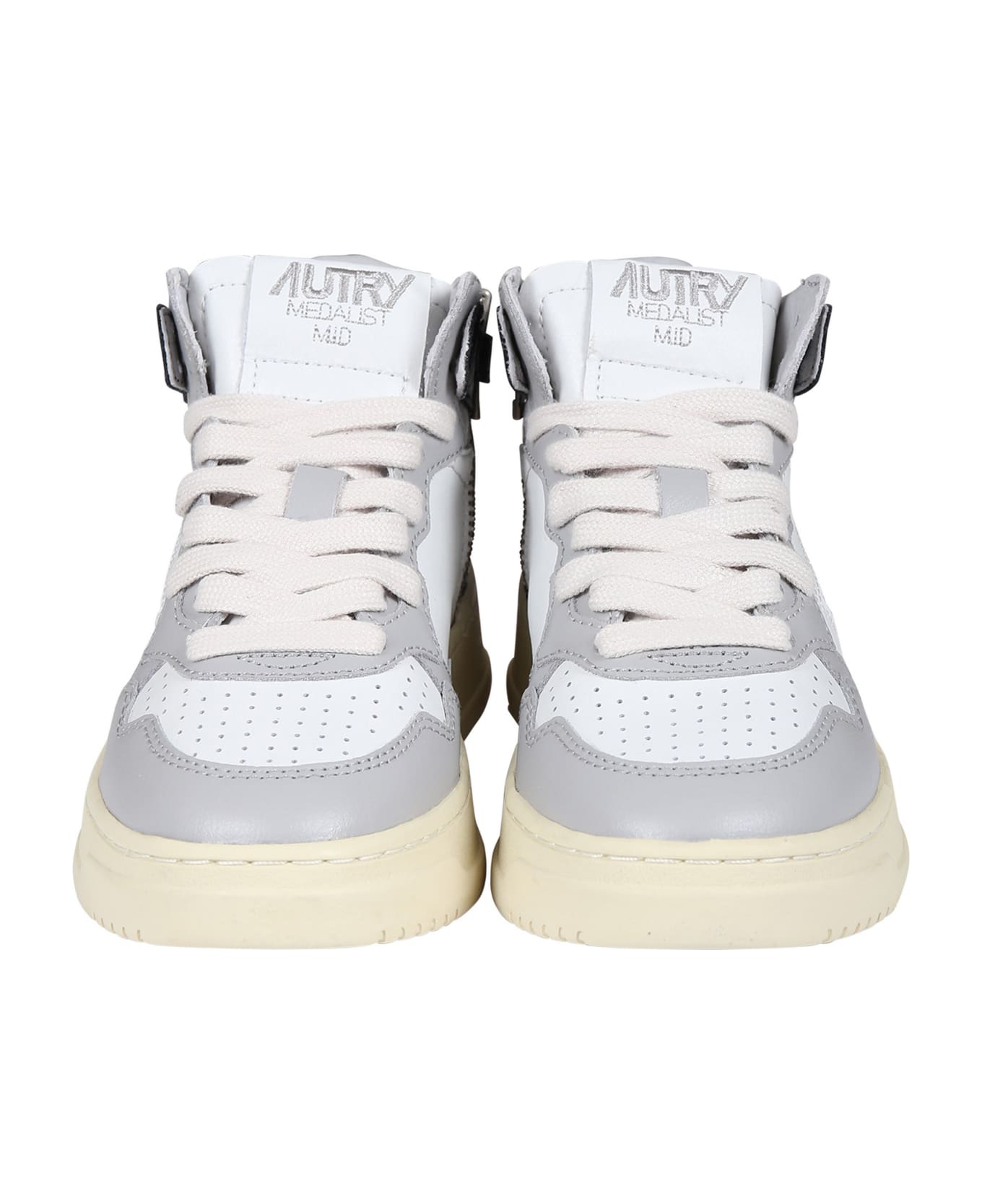 Autry Grey Sneakers For Kids With Logo - Grey