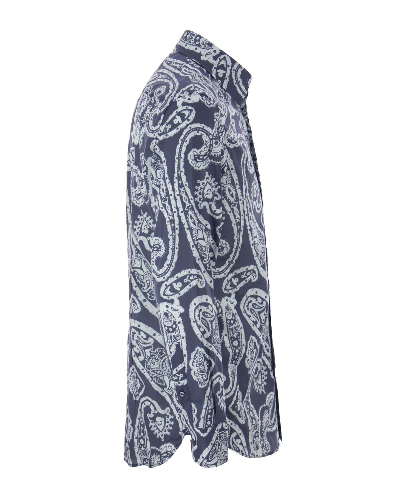 Etro Slim Fit Shirt With Paisley Pattern - Blue