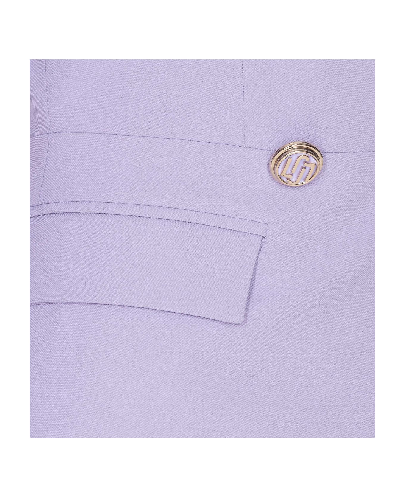 Liu-Jo Double Breasted Buttons Jacket - Purple