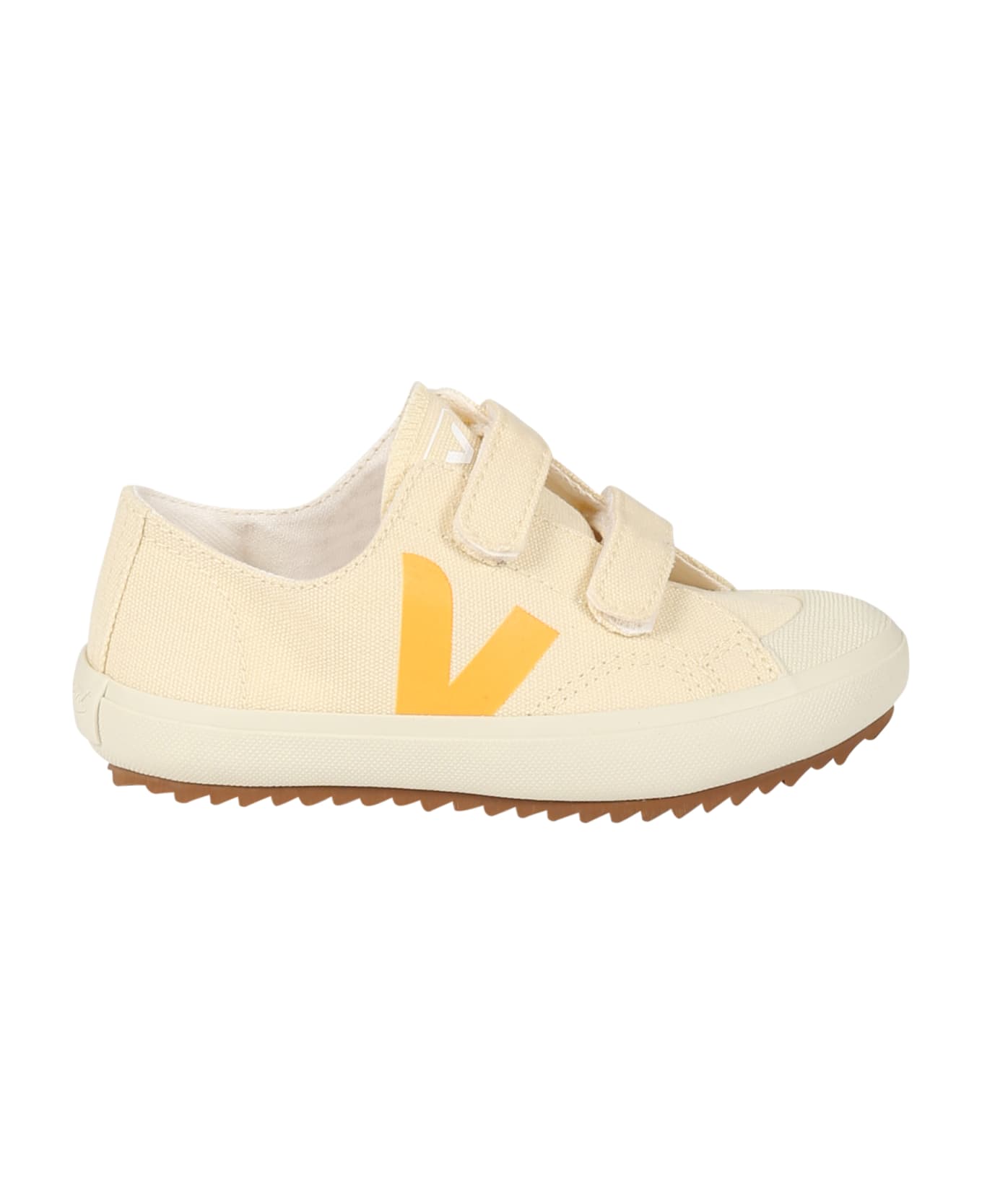 Veja Ivory Sneakers For Kids With Logo - Ivory シューズ