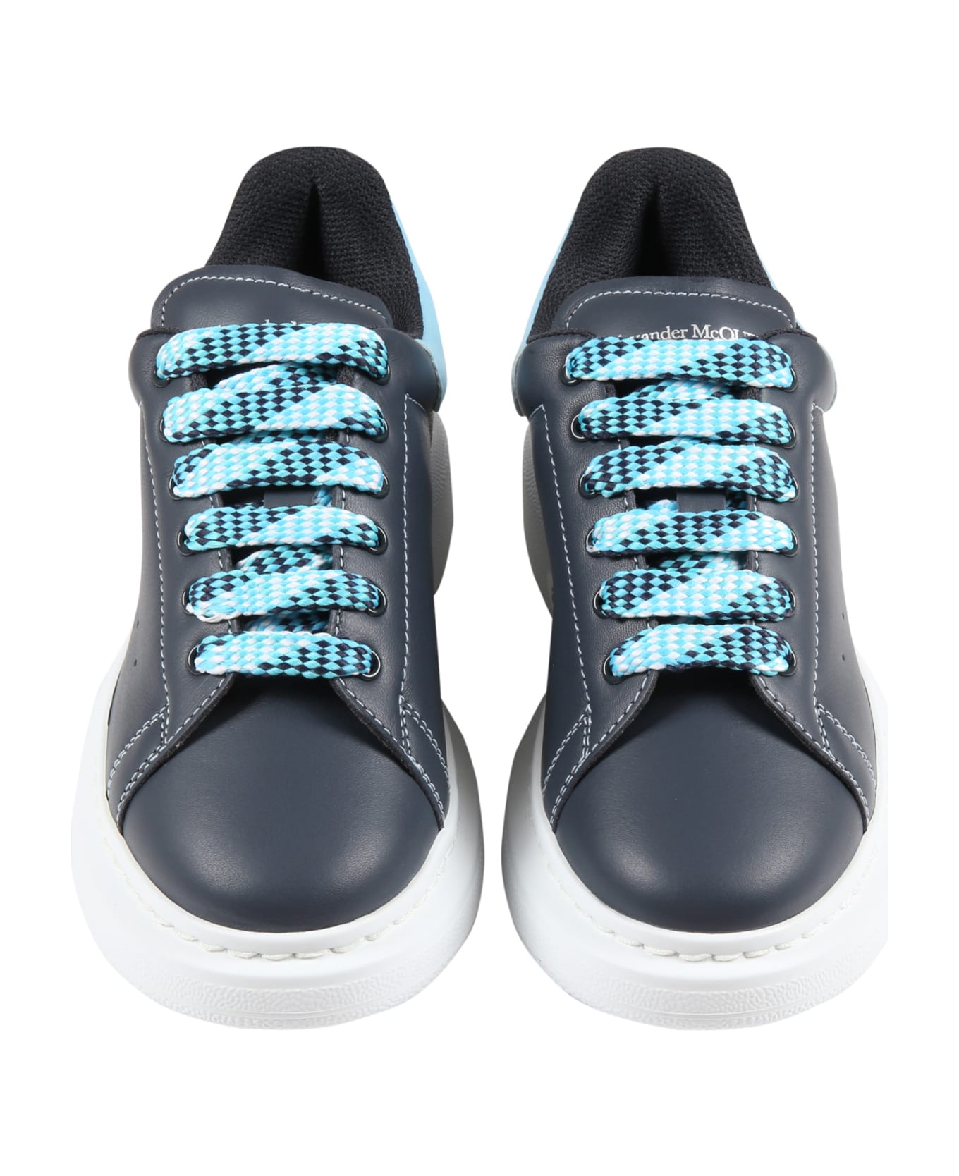 Alexander McQueen Blue Sneakers For Kids With Logo - Blue