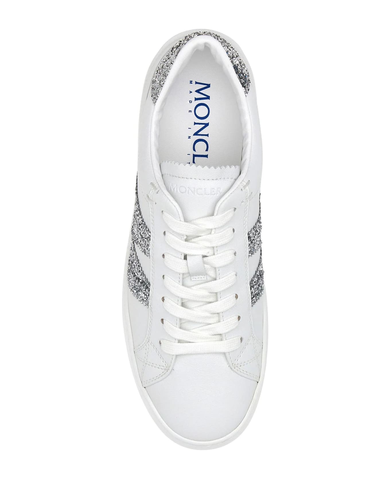 Moncler White Leather Monaco M Sneakers - White