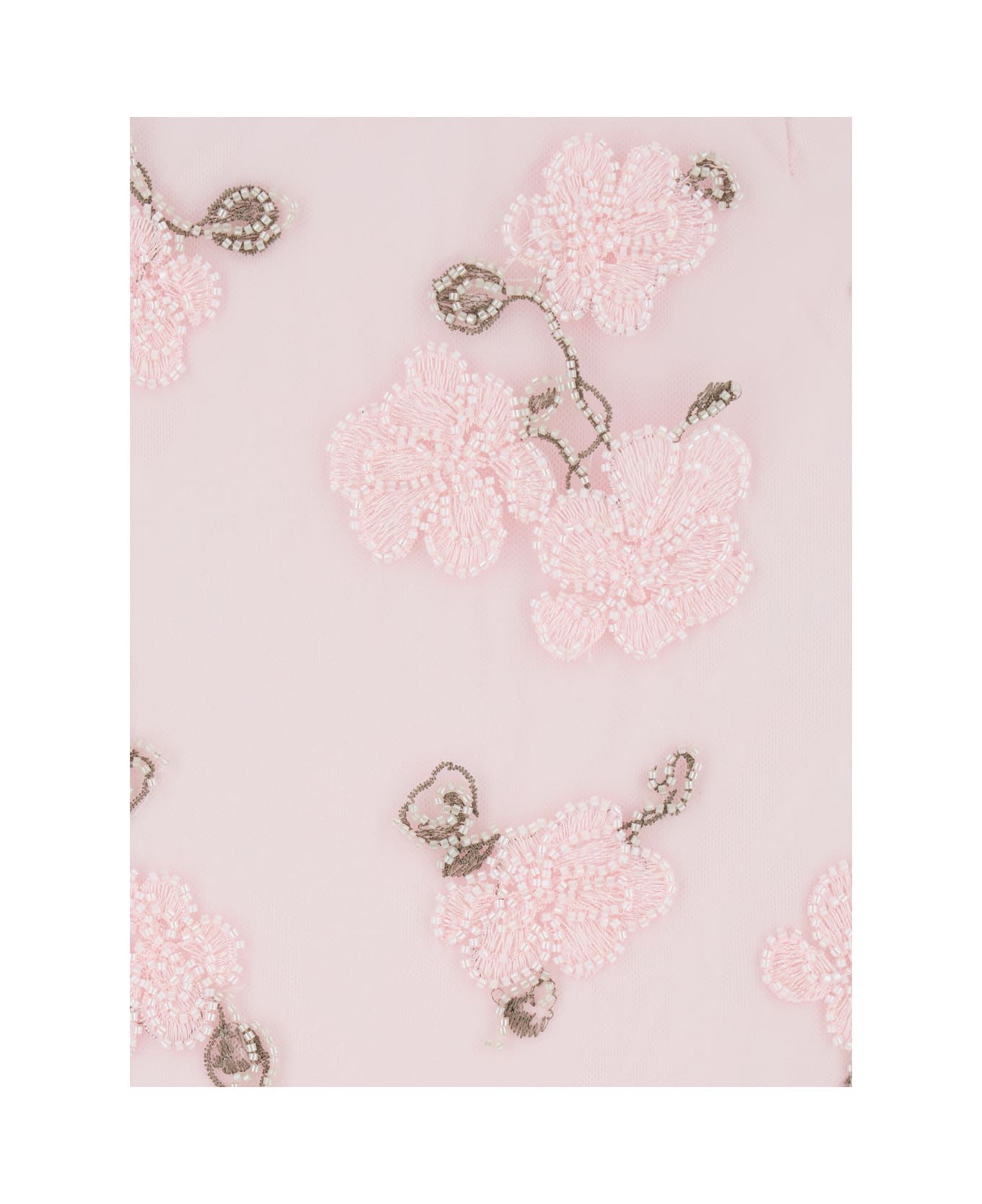 Rotate by Birger Christensen Pink Skirt With Pencil Design And Beaded Floral Detail In Fabric Woman - Pink