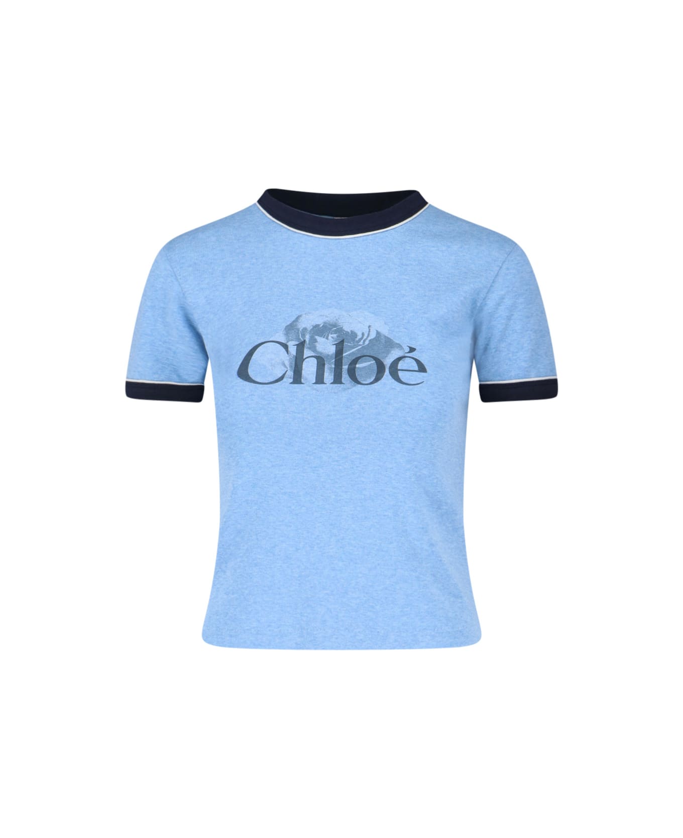Chloé Logo T-shirt - Light Blue