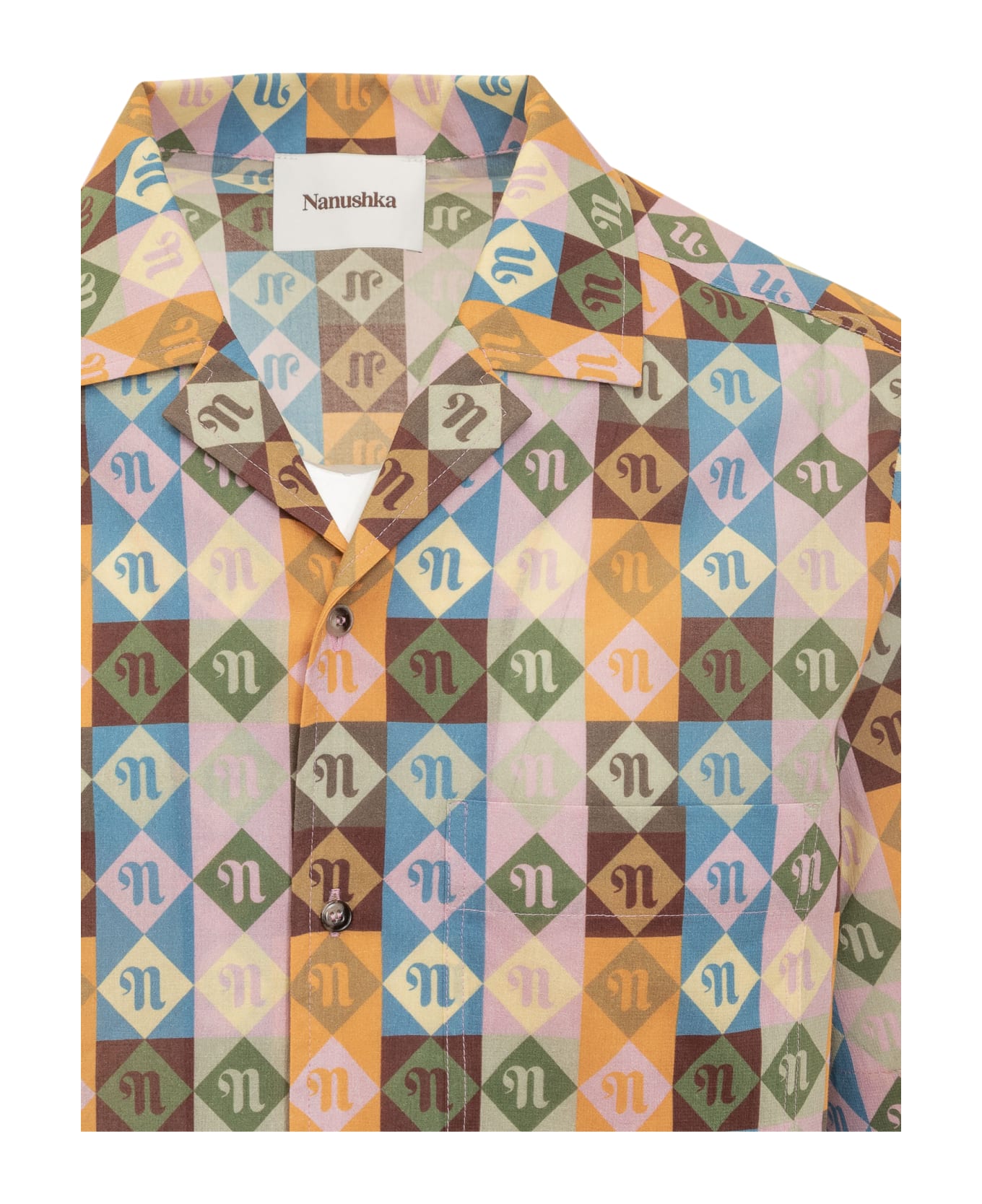Nanushka Bodil Camp Shirt - DIAMOND CHECK シャツ
