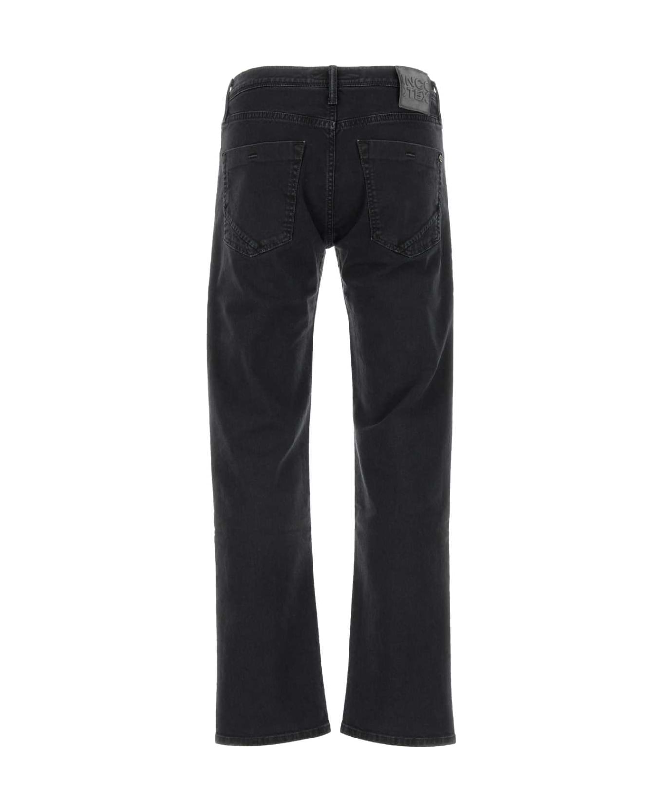 Incotex Black Stretch Denim Jeans - NERO