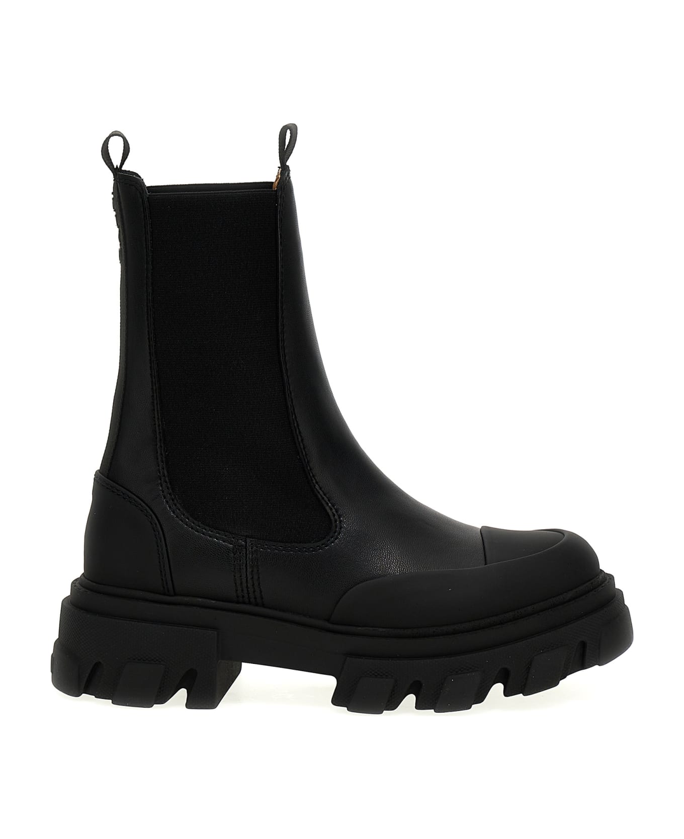 Ganni Leather Ankle Boots - Black   ブーツ