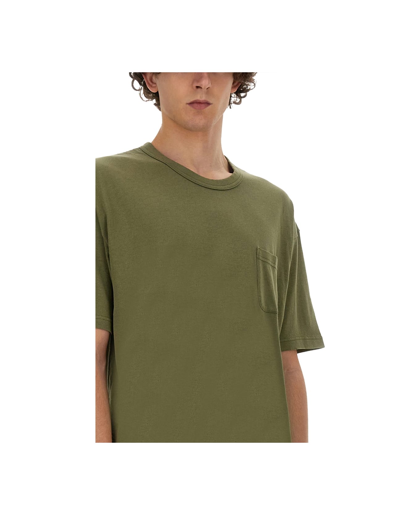 Visvim Cotton And Silk T-shirt - GREEN