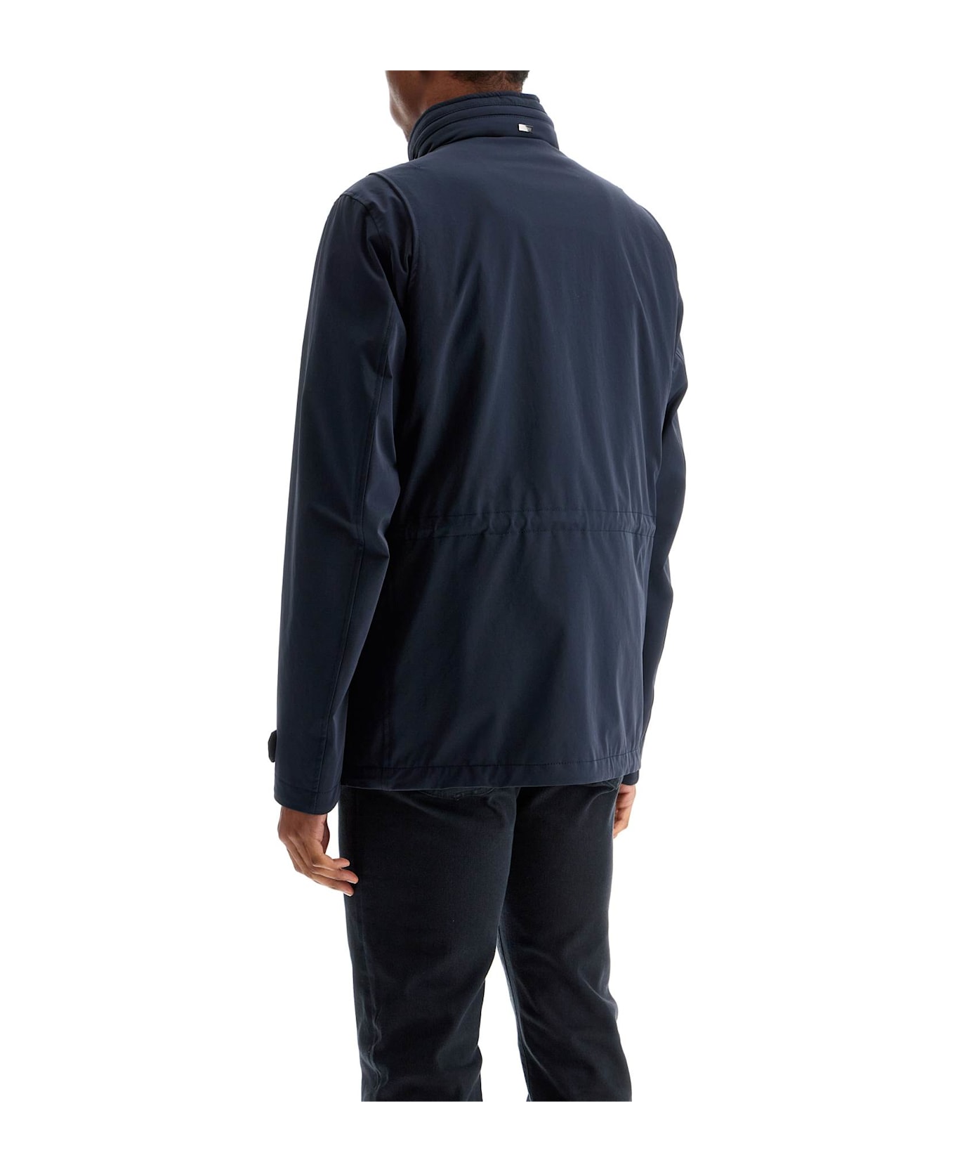 Herno Dark Blue Polyester City Life Jacket With High Collar - BLU (Blue)