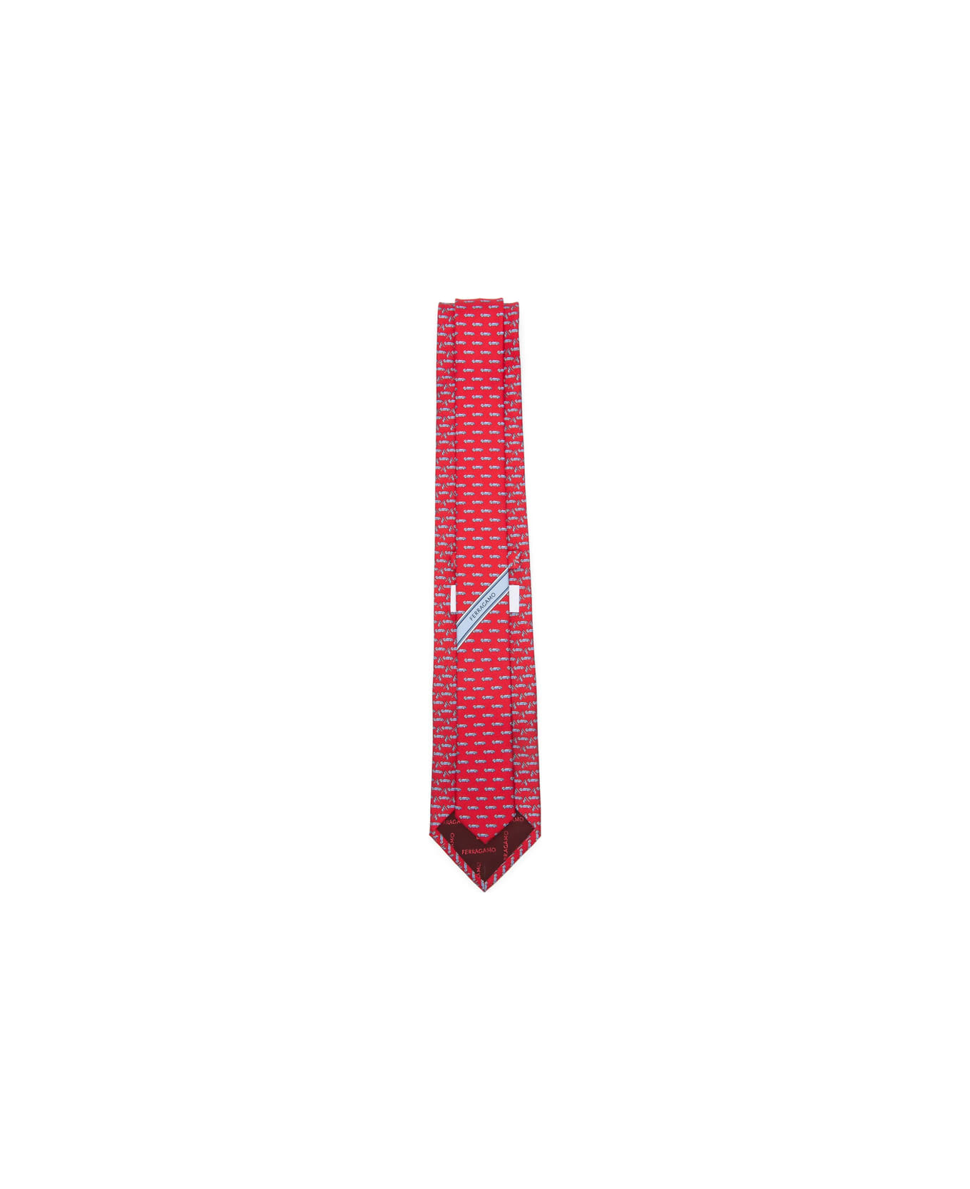 Ferragamo Tie - RED/BLUE