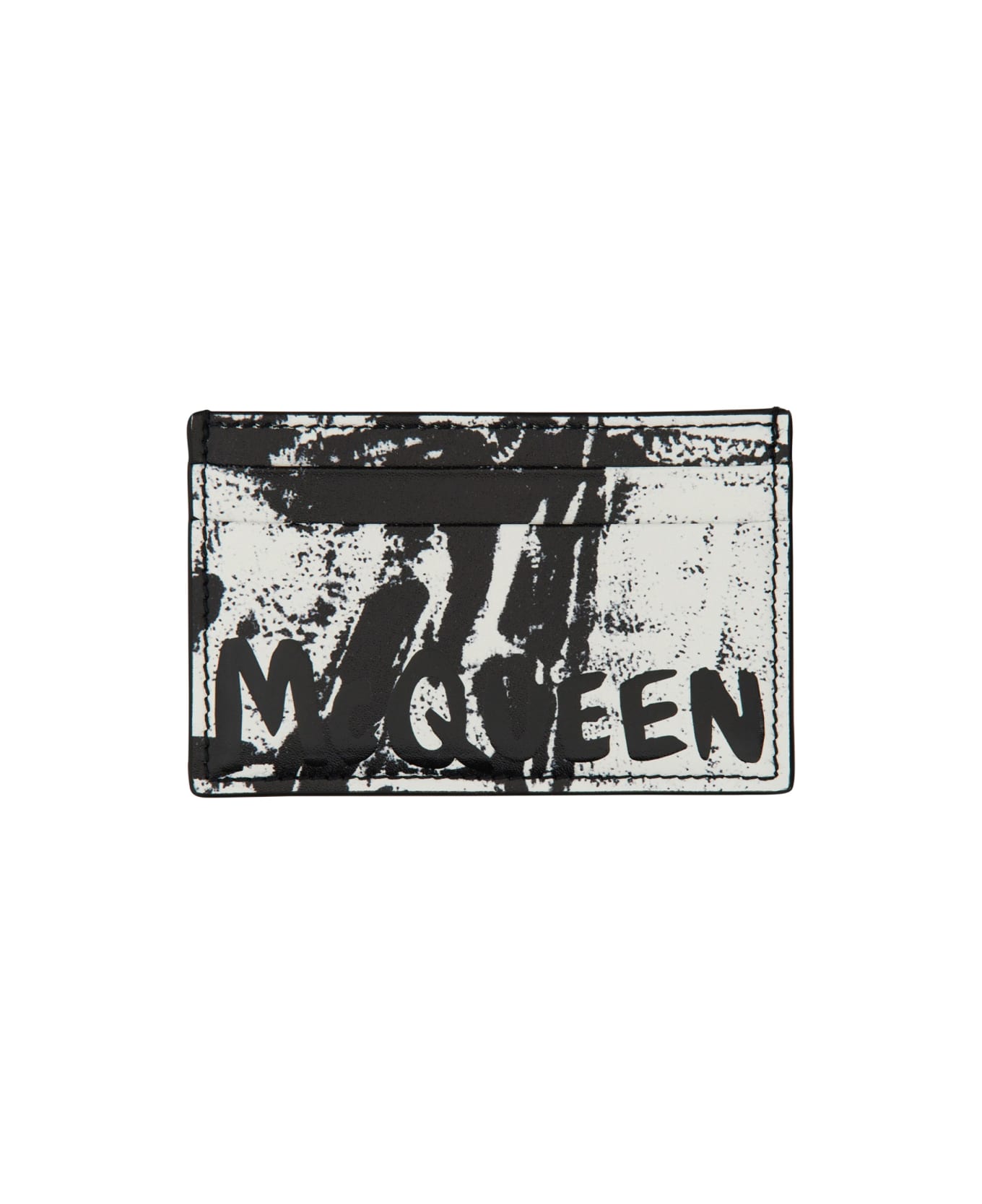 Alexander McQueen Leather Card Holder - BLACK