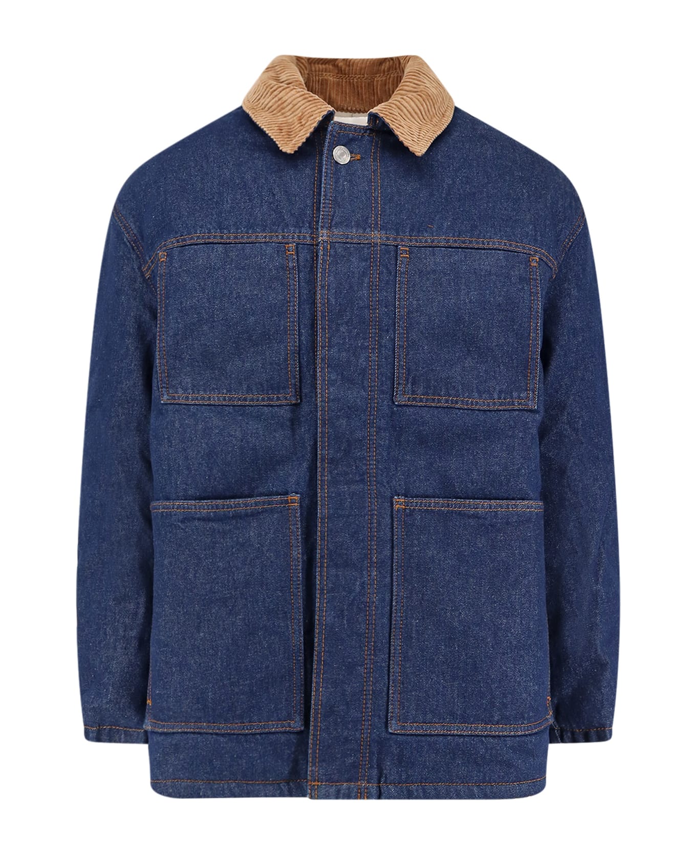 Ami Alexandre Mattiussi Padded Denim Jacket - Blue