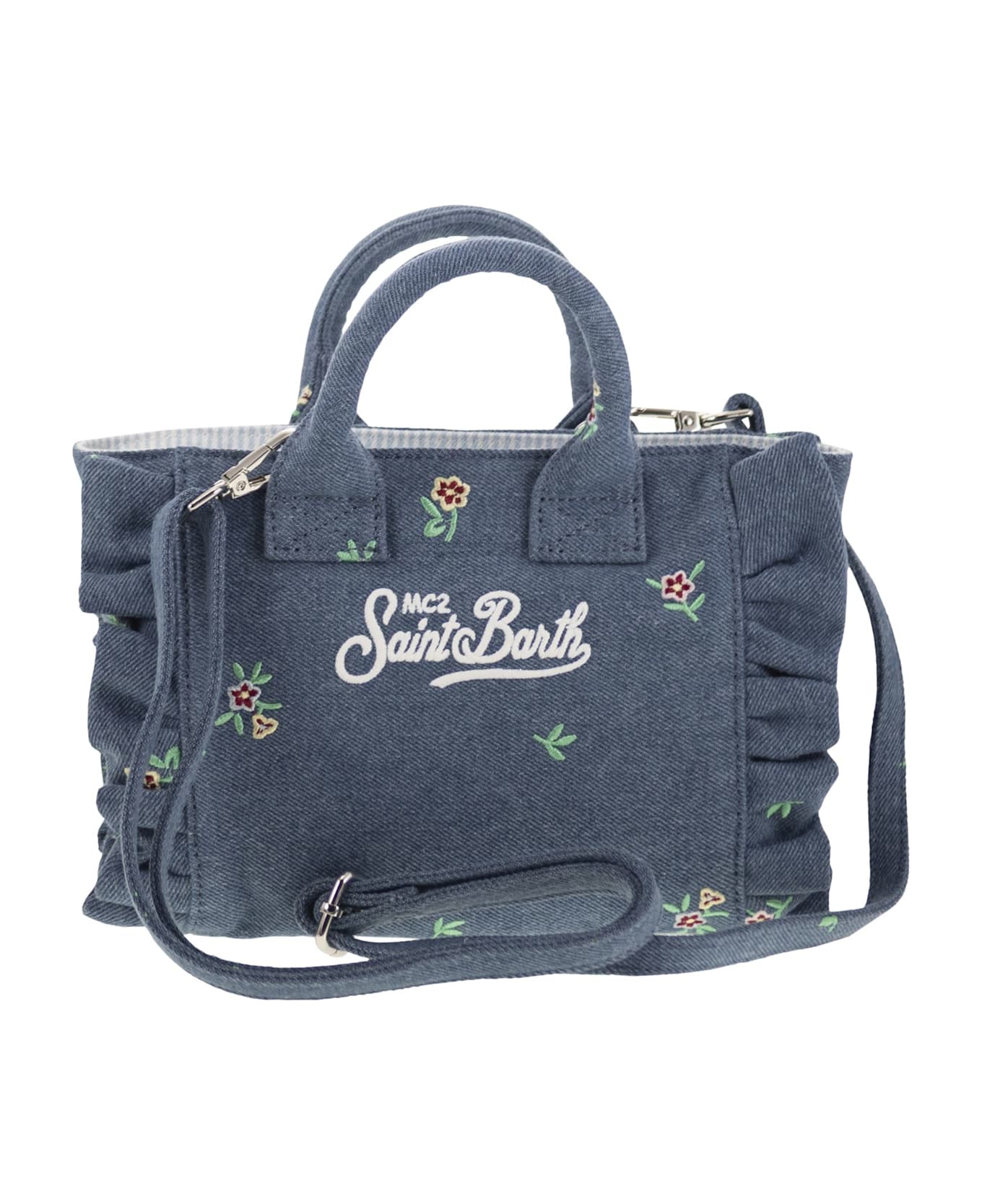 MC2 Saint Barth Vanity Mini Volant - Denim Handbag - Denim
