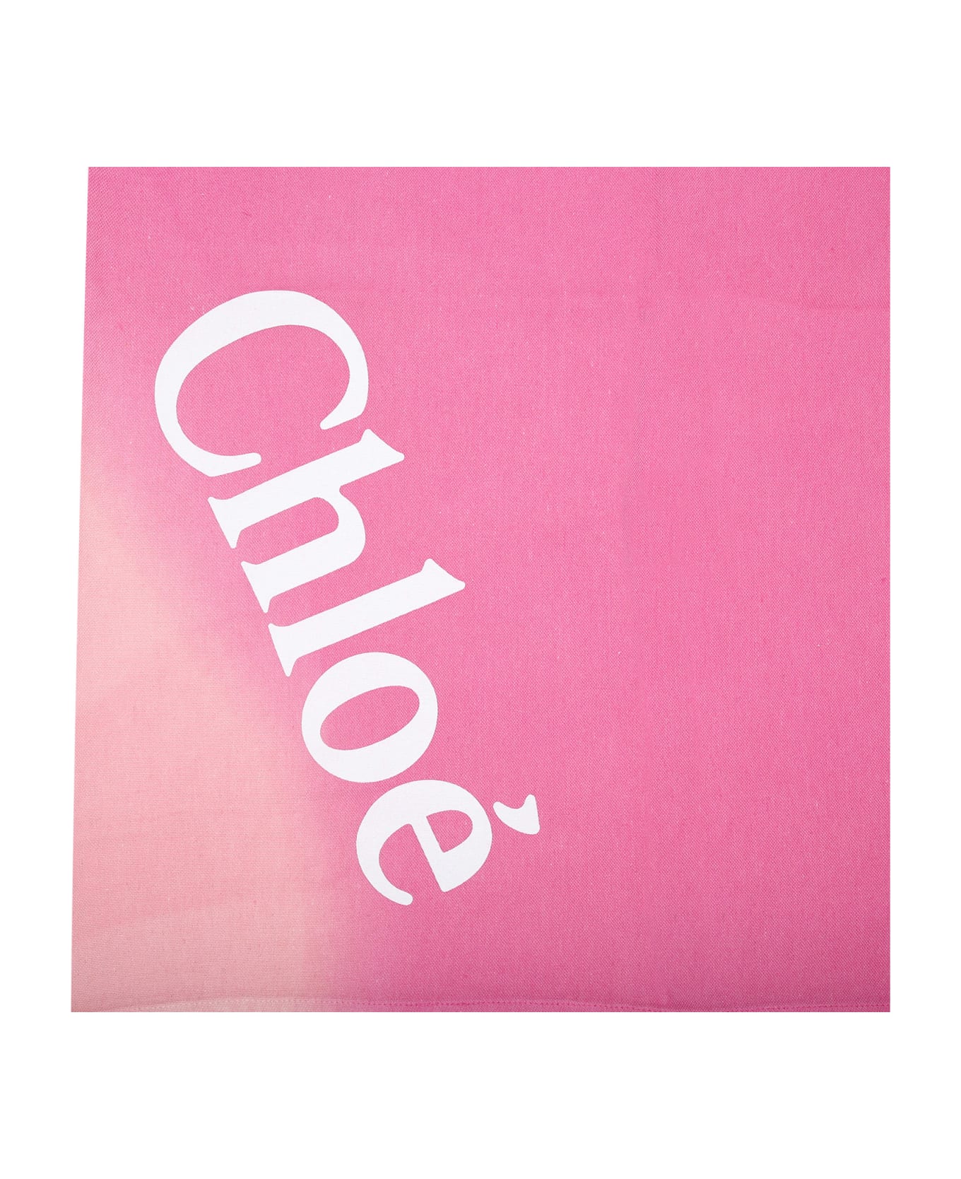 Chloé Pink Beach Towel For Girl With Logo - Multicolor