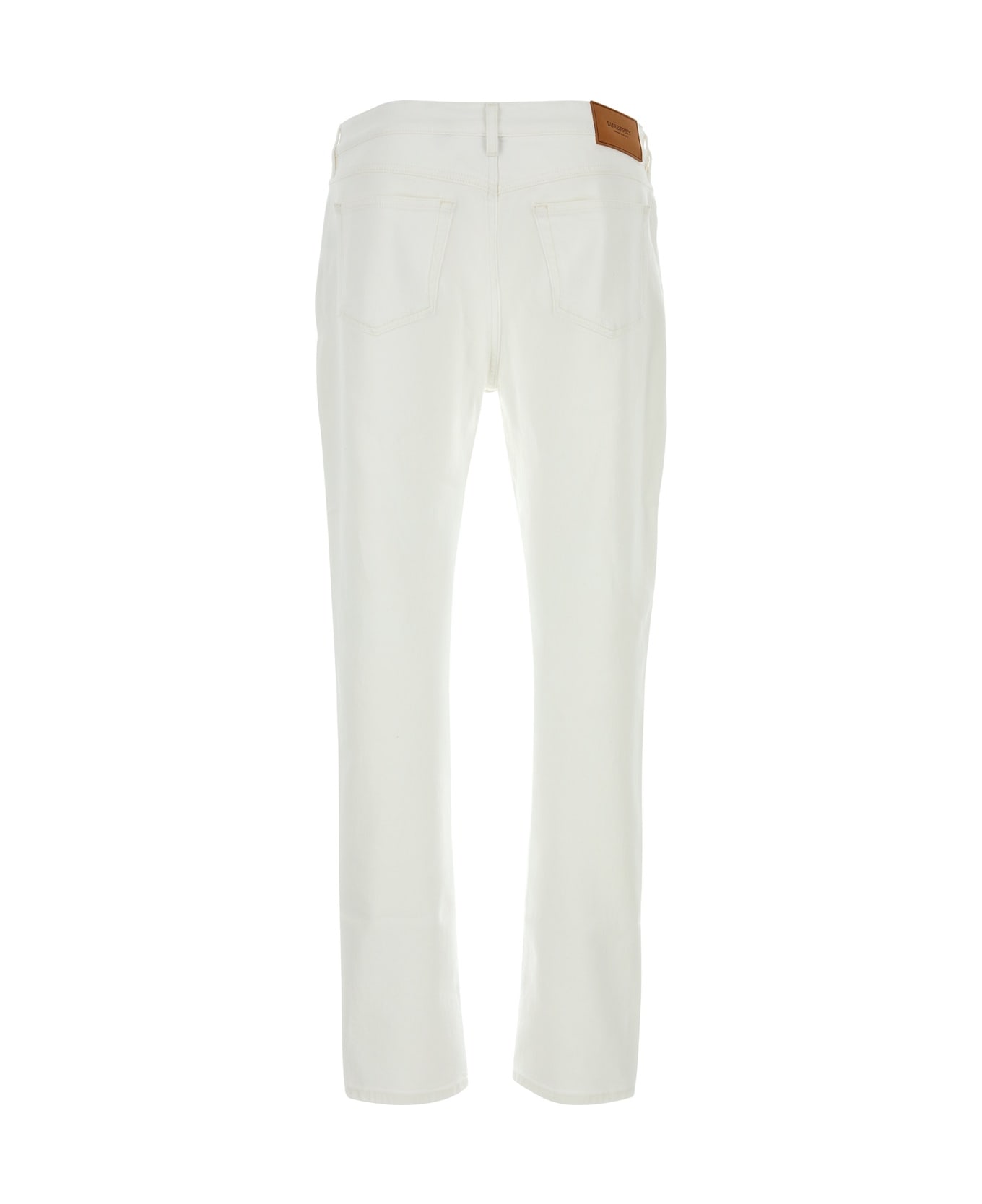 Burberry White Stretch Denim Jeans - WHITE デニム