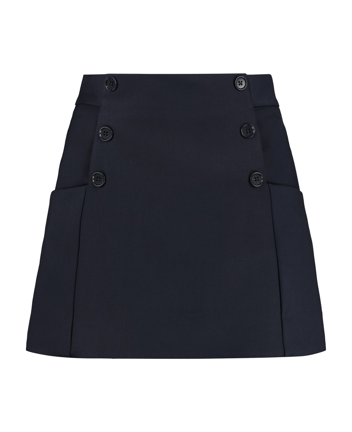 Parosh Liliuxy Wool Mini Skirt - blue