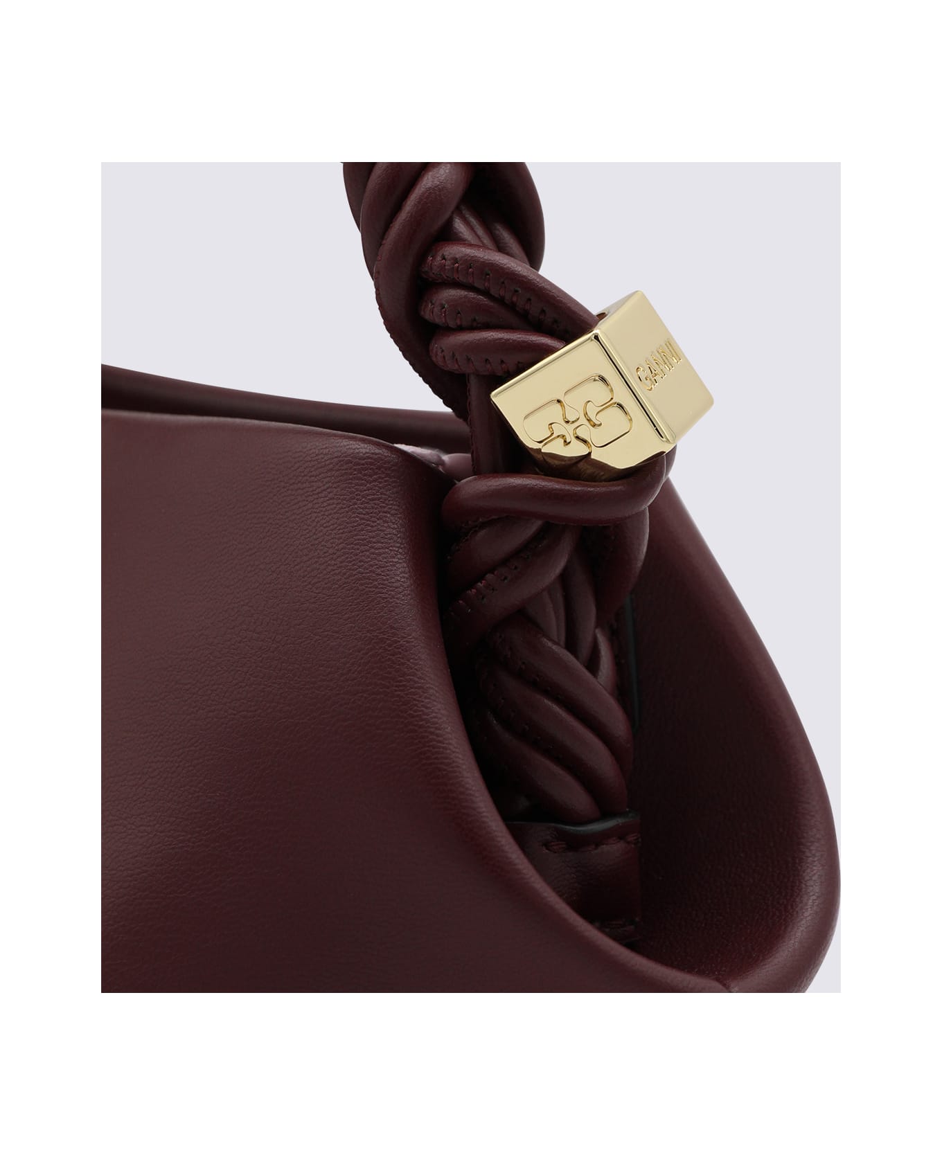 Ganni Burgundy Top Handle Bag - Purple